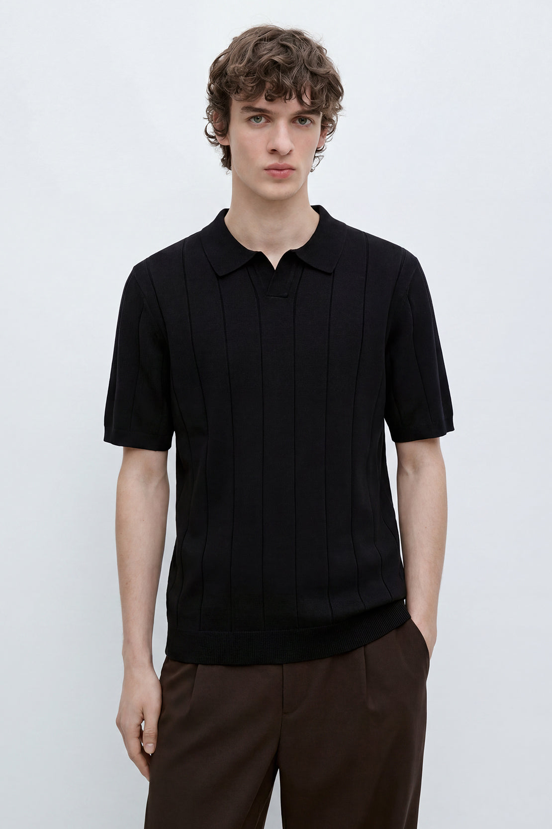 KOKO Core Knit Polo – Black