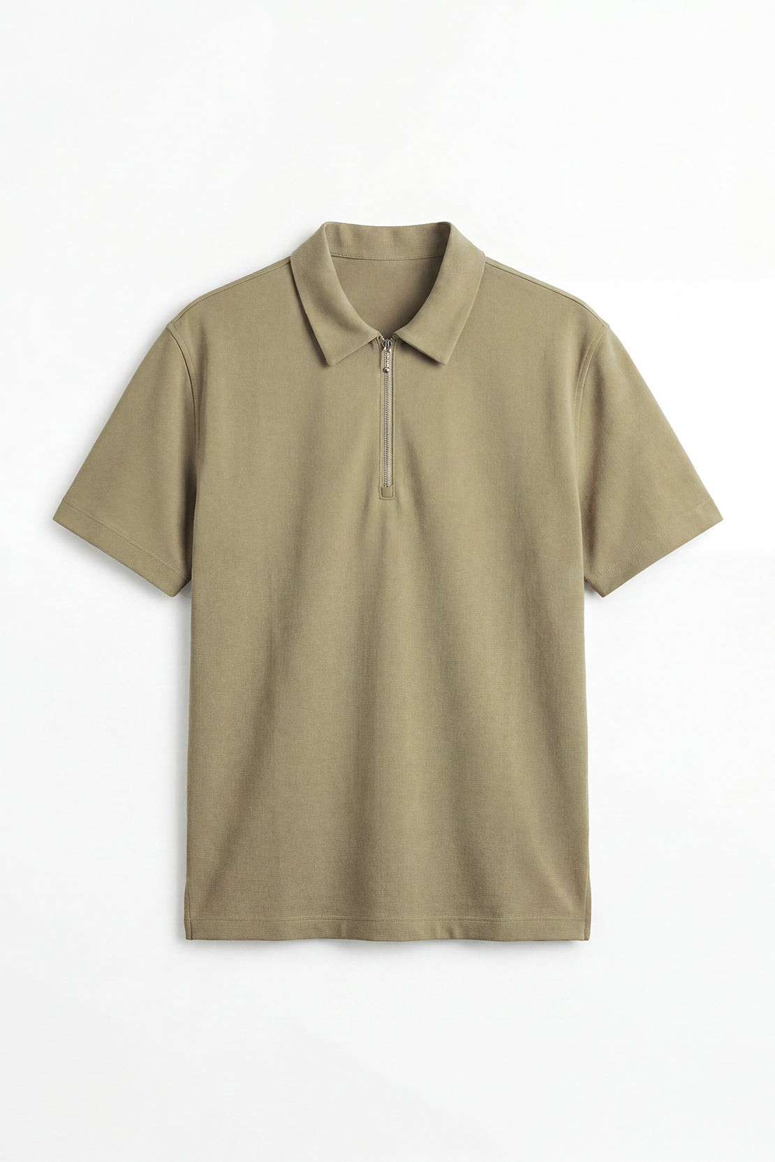 KOKO Modern Weave Half-Zip Polo – Army Green
