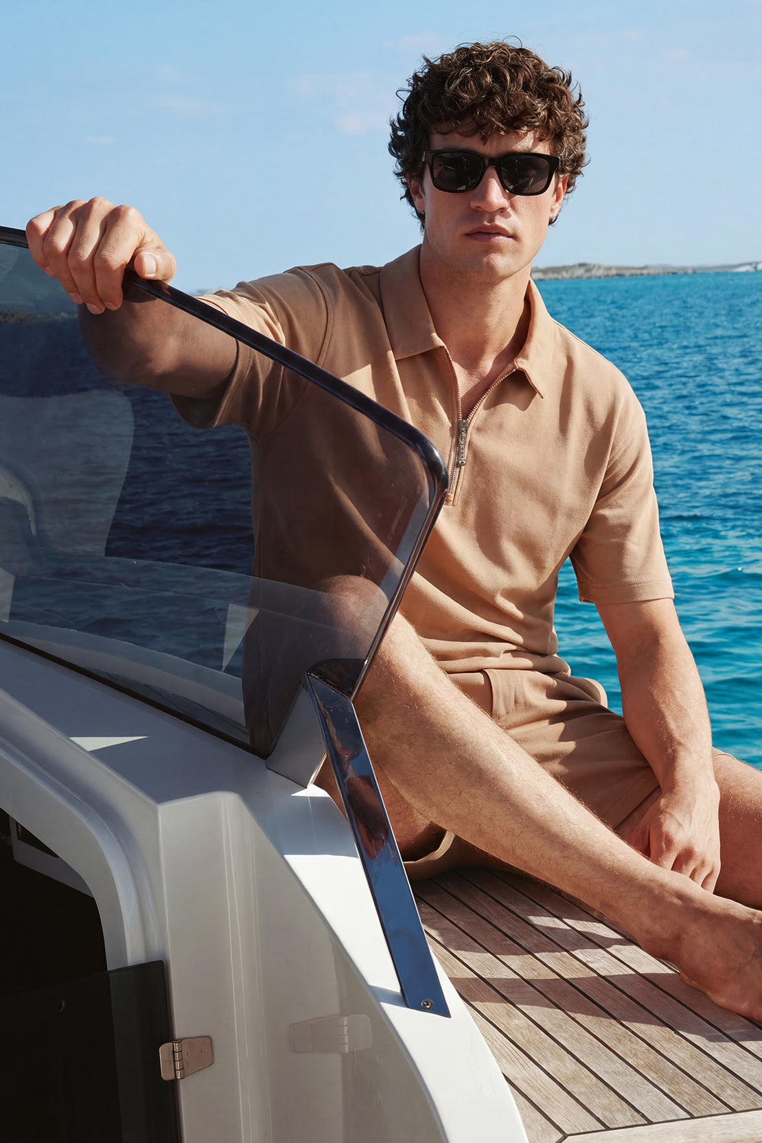 KOKO Modern Weave Drop Shoulder T-Shirt – Camel