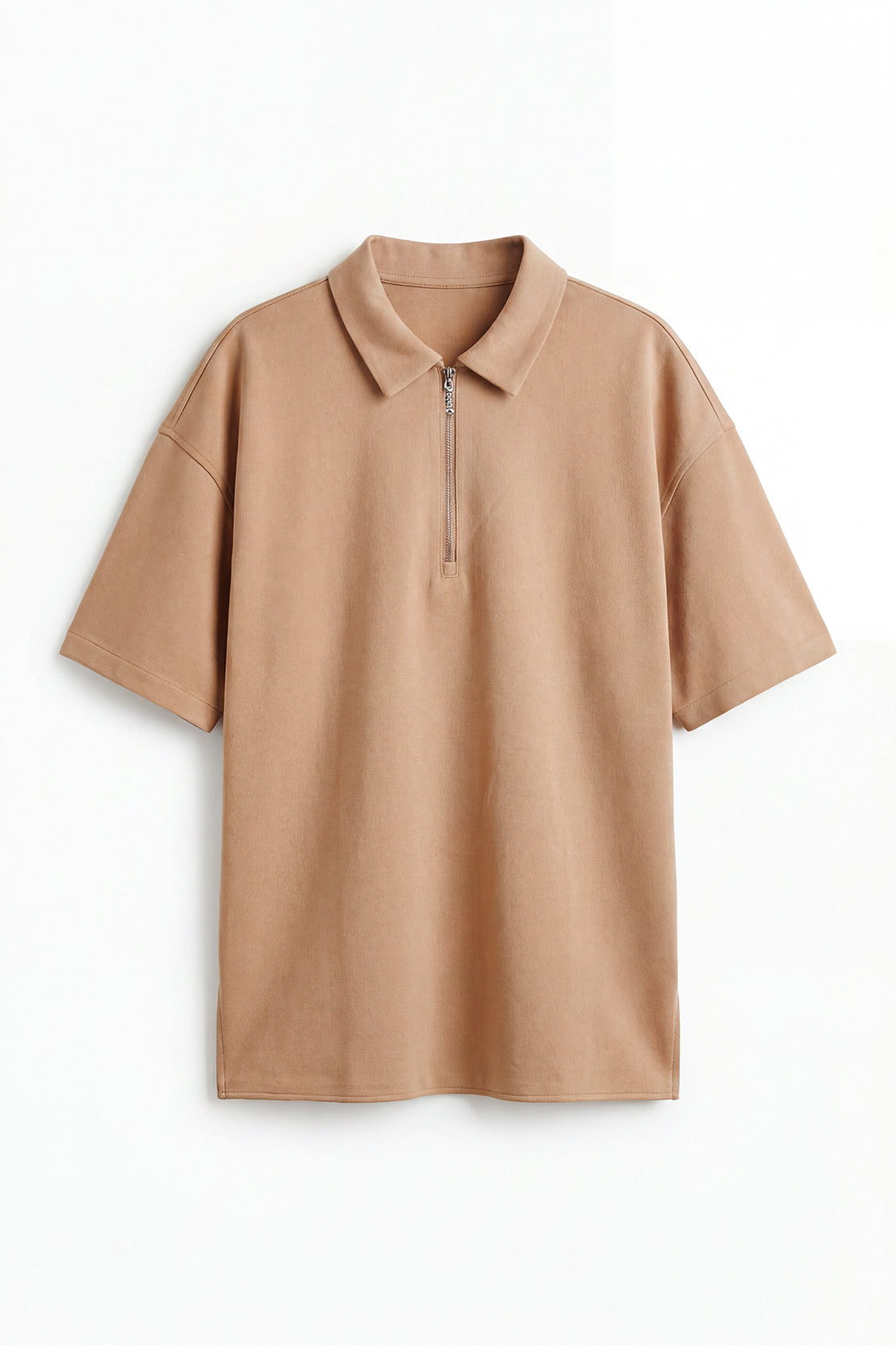KOKO Modern Weave Drop Shoulder T-Shirt – Camel