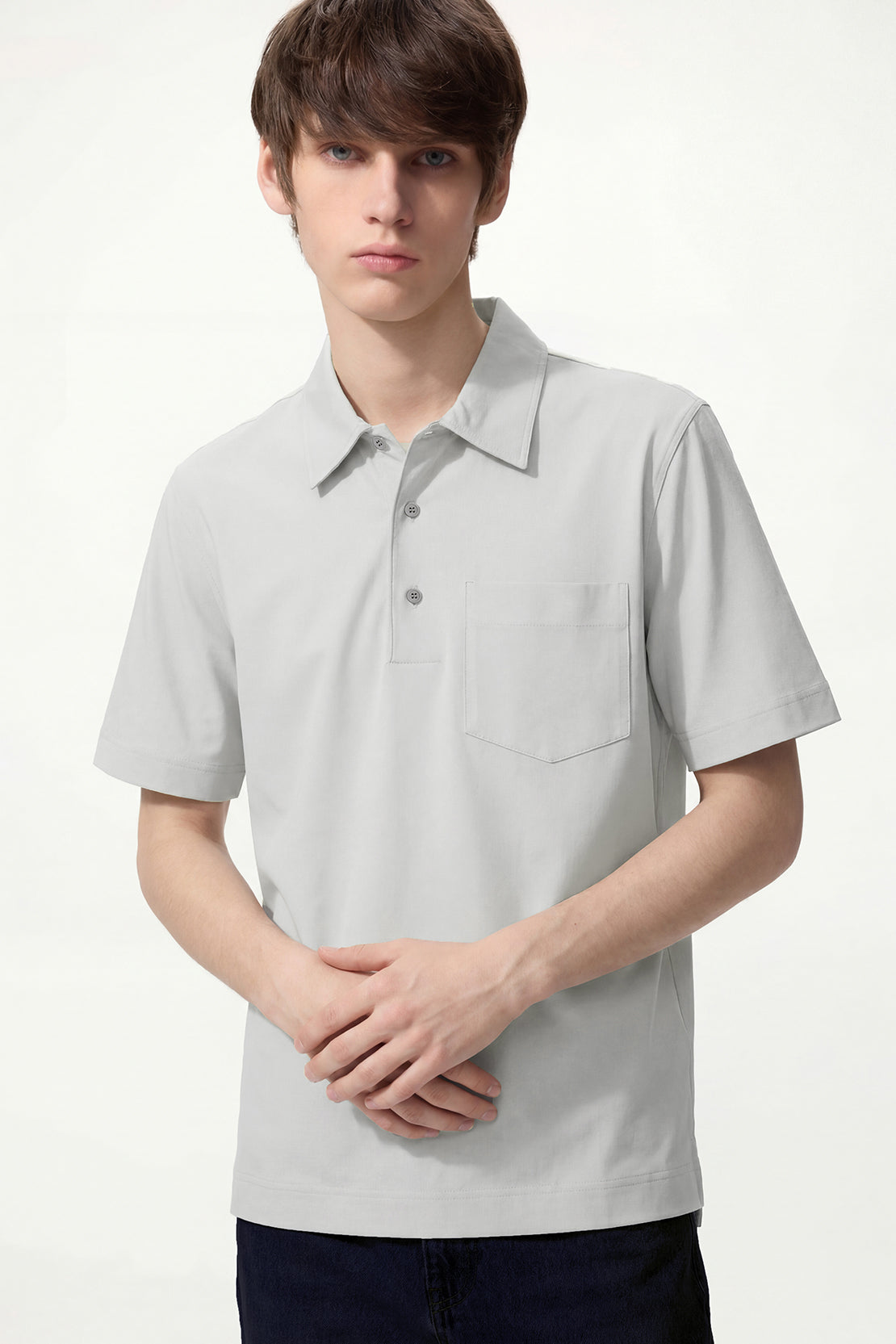 KOKO Air Fit Relaxed Polo – Light Grey