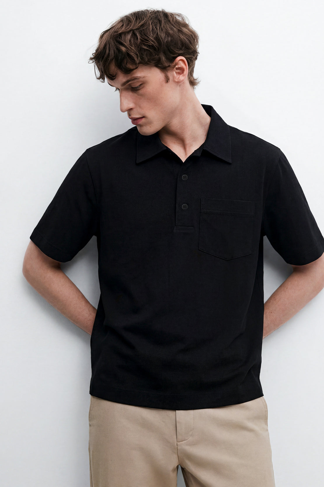 KOKO Air Fit Relaxed Polo – Black