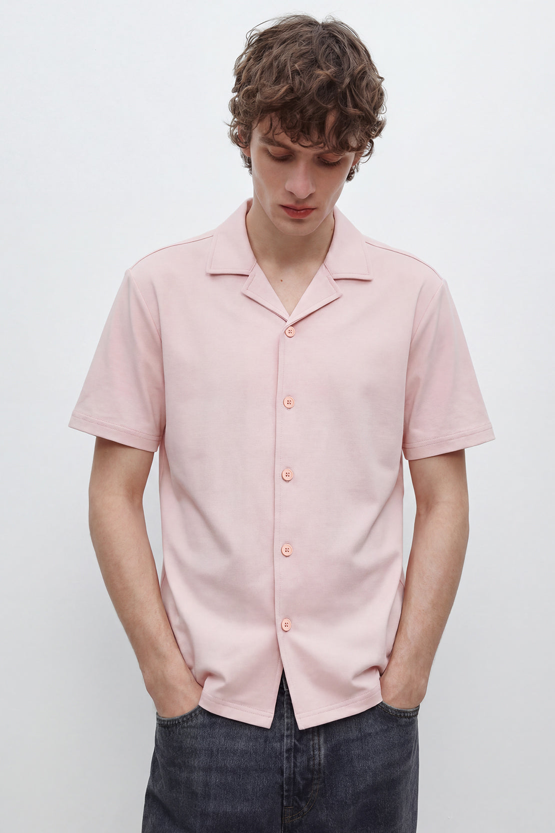 KOKO Soft Knit Short Sleeve Shirt – Pink
