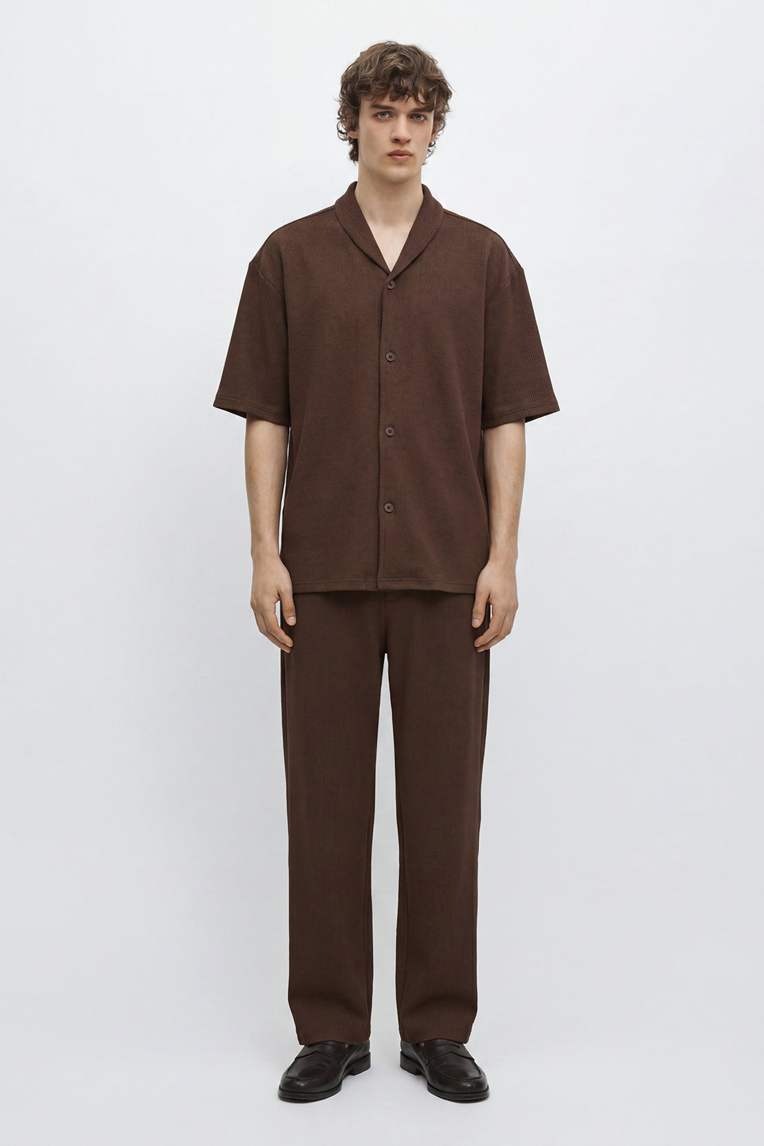KOKO Craft Knit Shirt – Coffee Brown