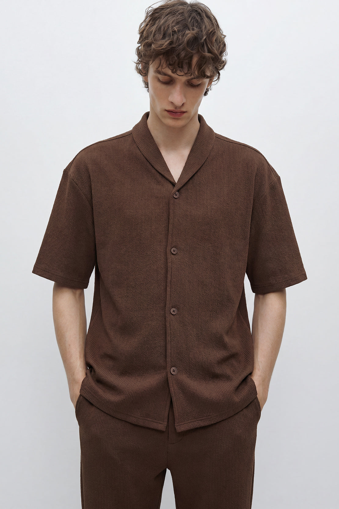 KOKO Craft Knit Shirt – Coffee Brown