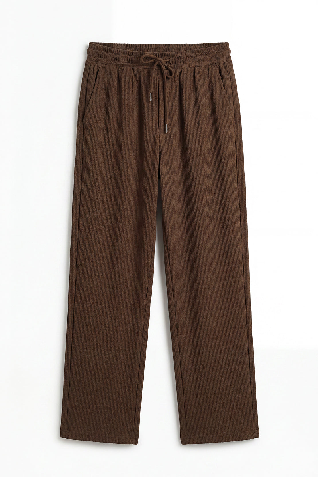 KOKO Craft Knit Straight Fit Pants – Brown