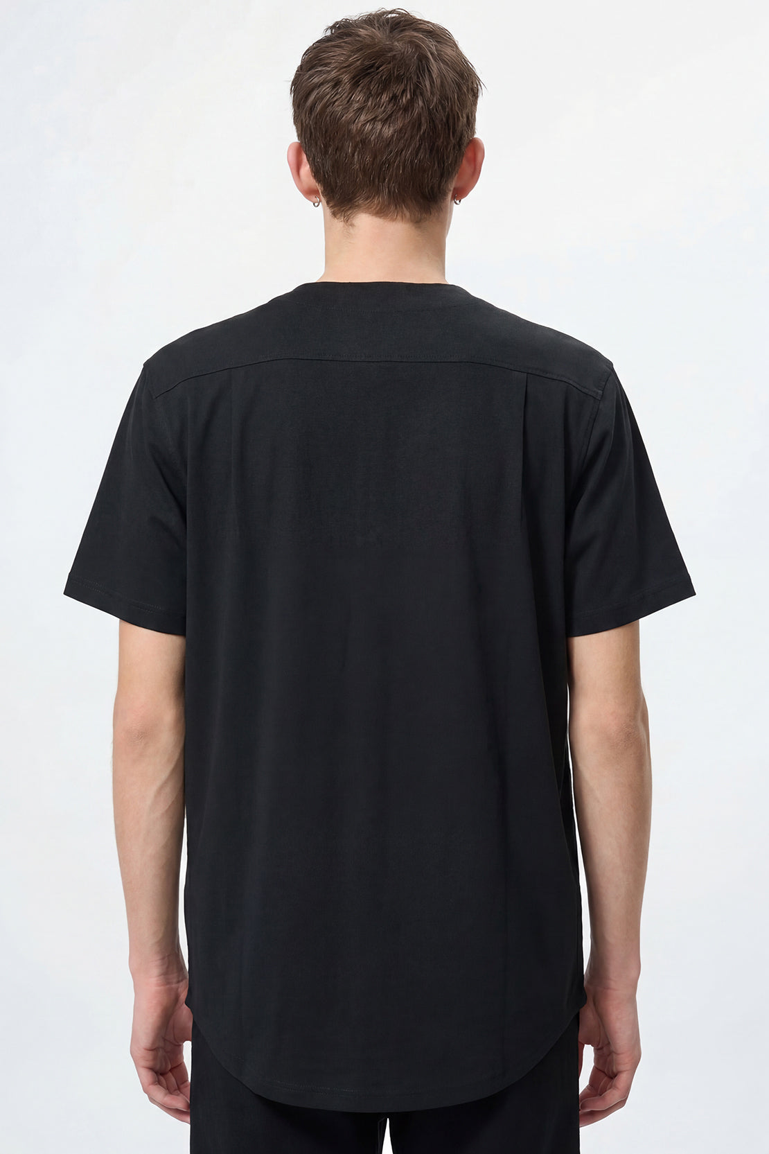 KOKO Air Linen V-Neck T-Shirt – Black