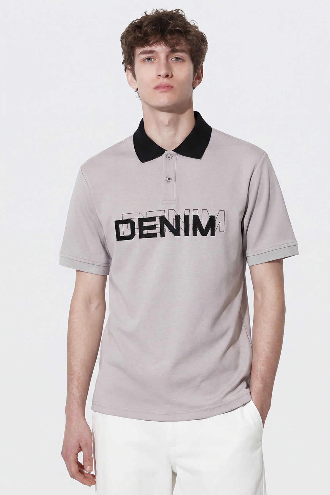 KOKO Modal Polo T-Shirt – Soft Grey