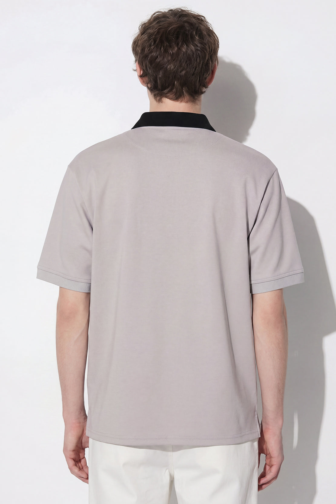 KOKO Modal Polo T-Shirt – Soft Grey