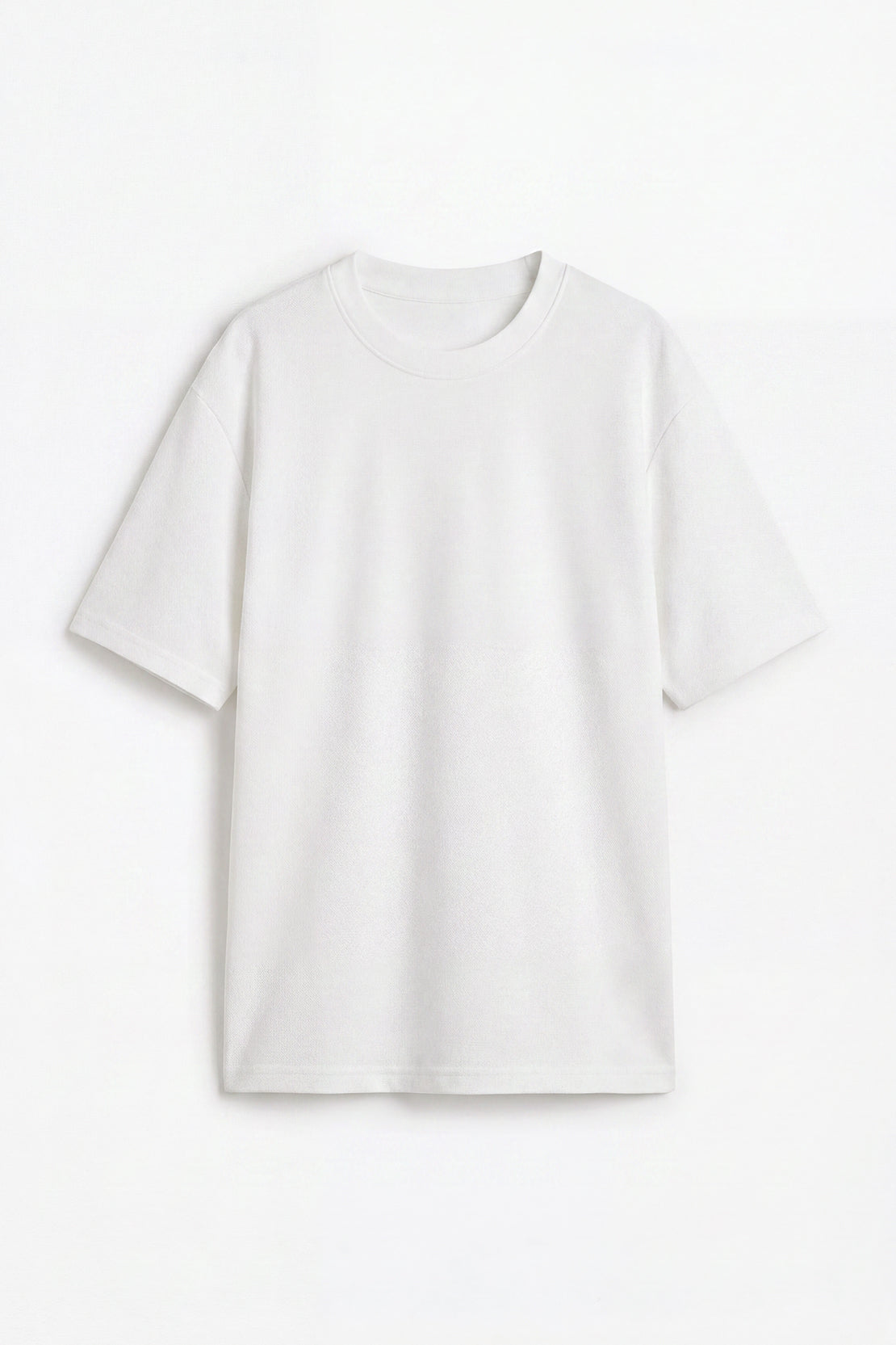KOKO Soft Knit Drop Shoulder T-Shirt – White