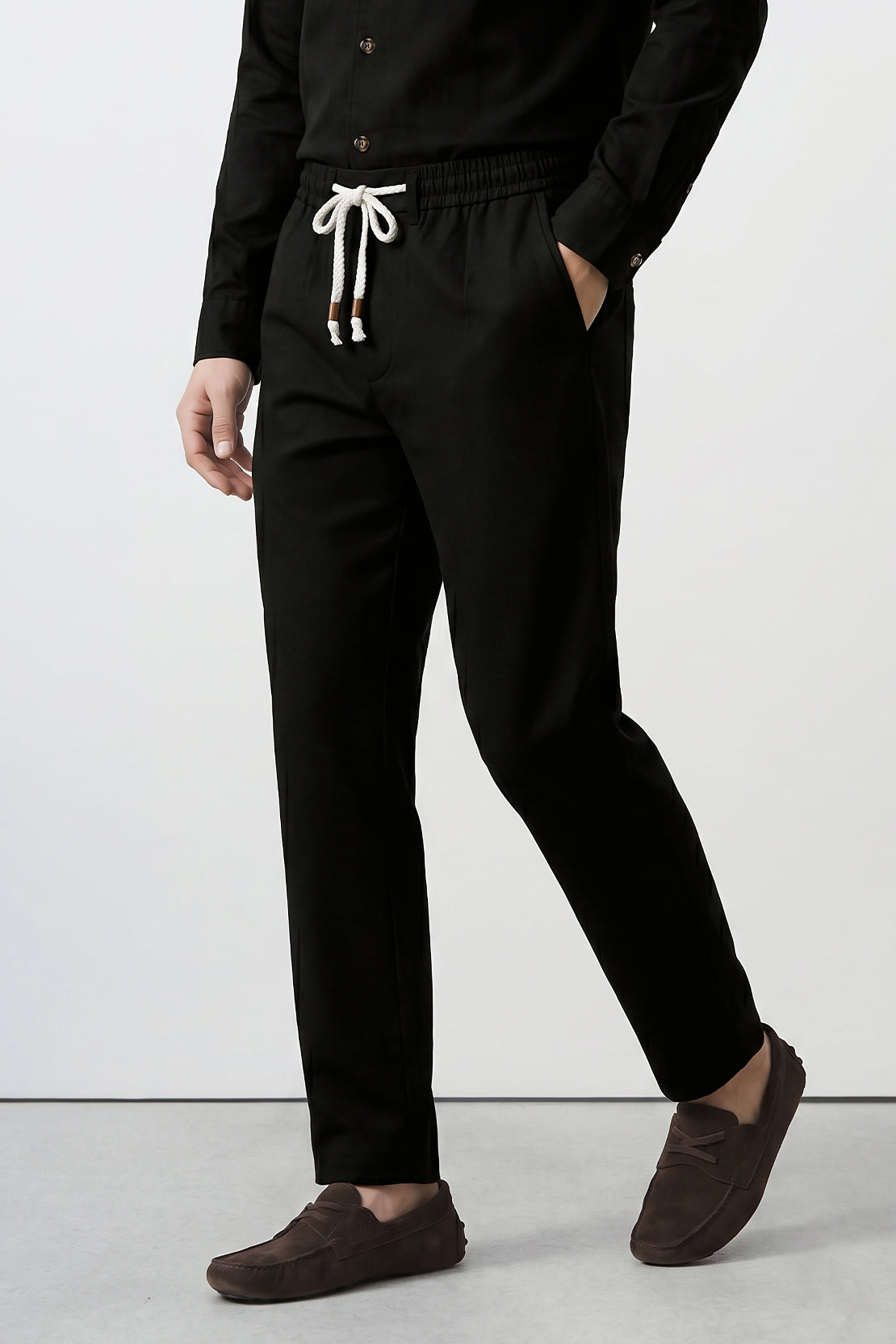 KOKO Linen Relaxed Pants – Black