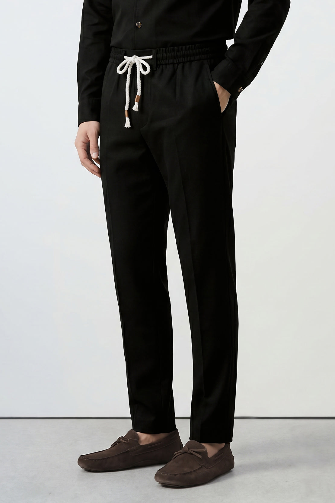 KOKO Linen Relaxed Pants – Black