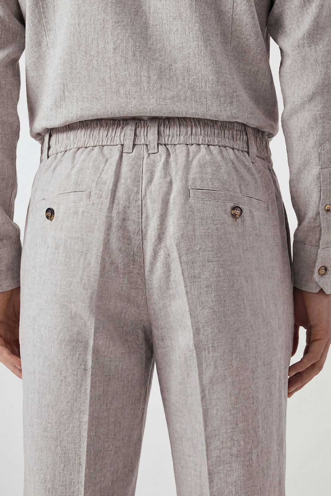 KOKO Linen Drawstring Relaxed Trouser – Grey