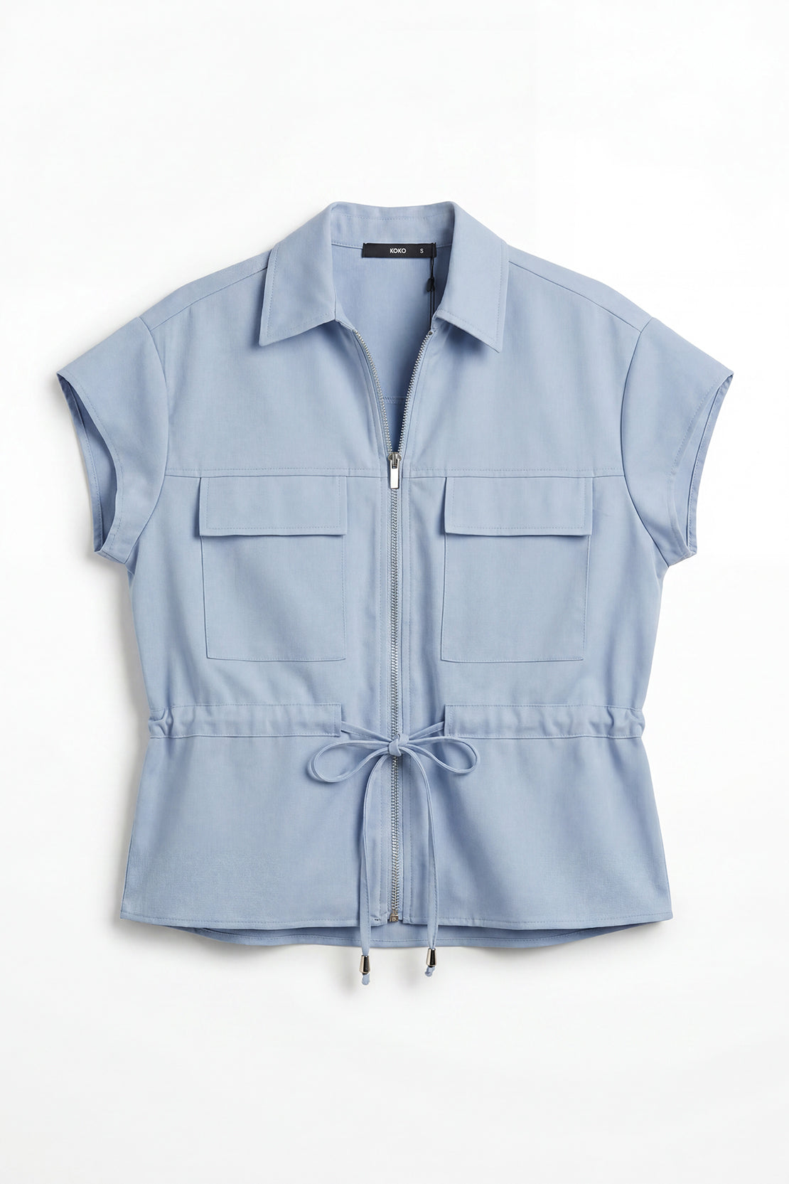 KOKO Air Weave Zip-Up Top – Light blue