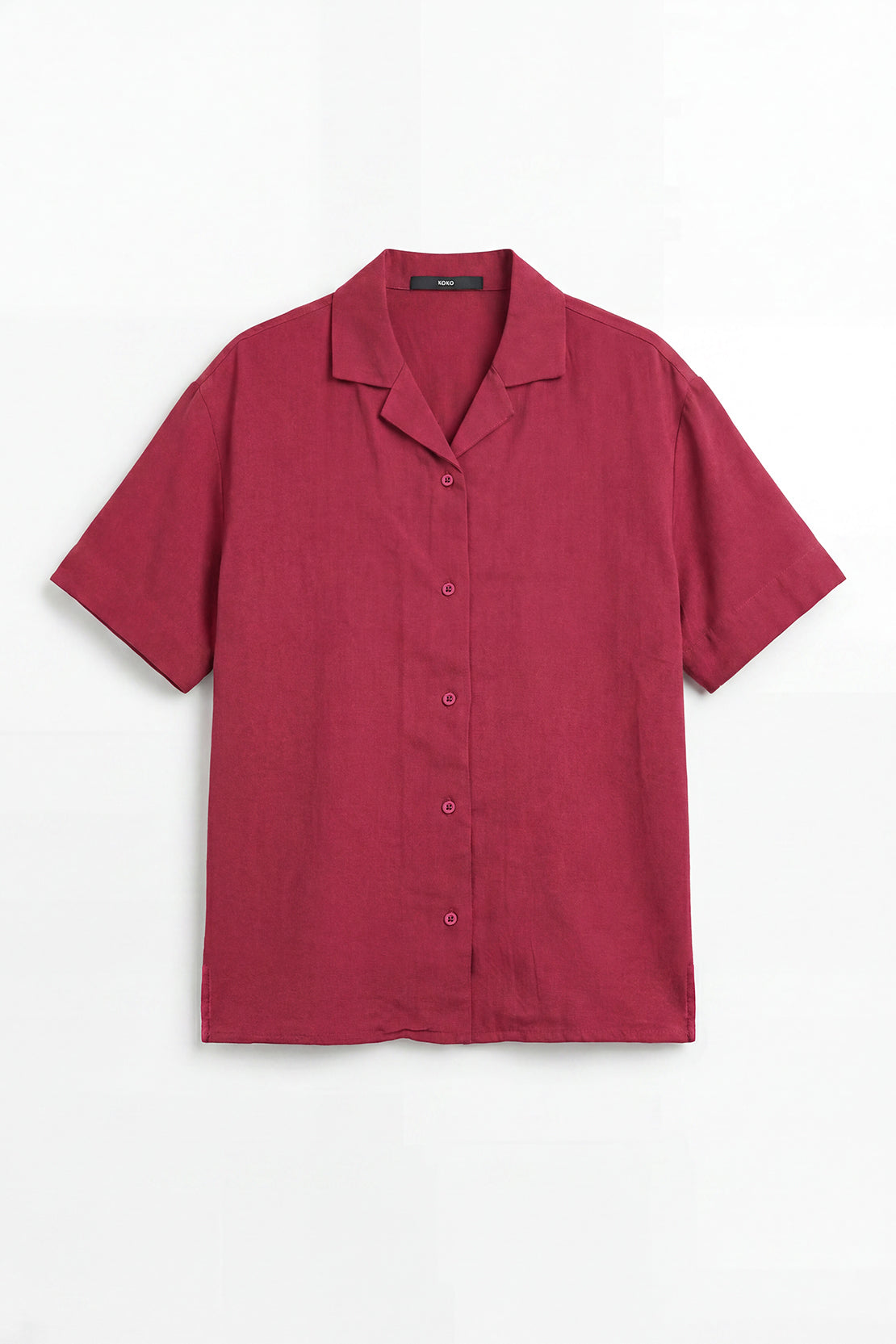 KOKO Looma Linen Relaxed Shirt – Red