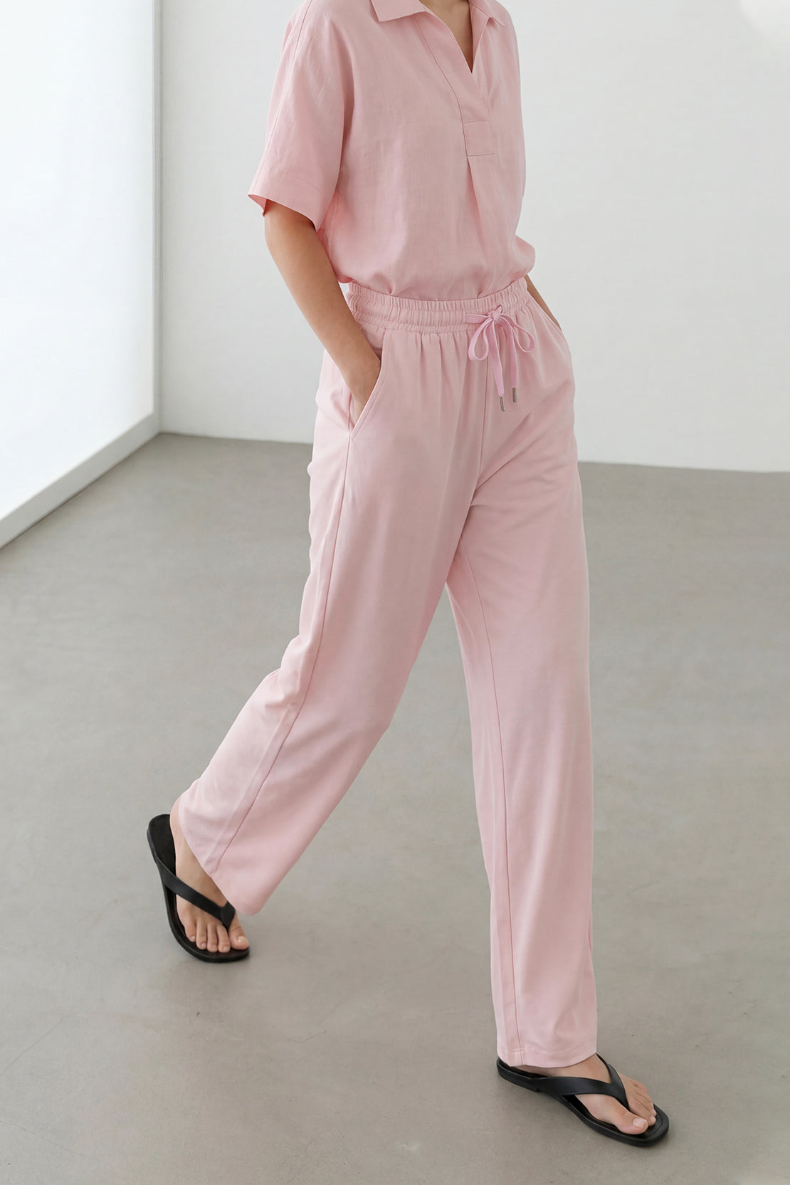 KOKO Cloud Muslin Relaxed Pants – Pink
