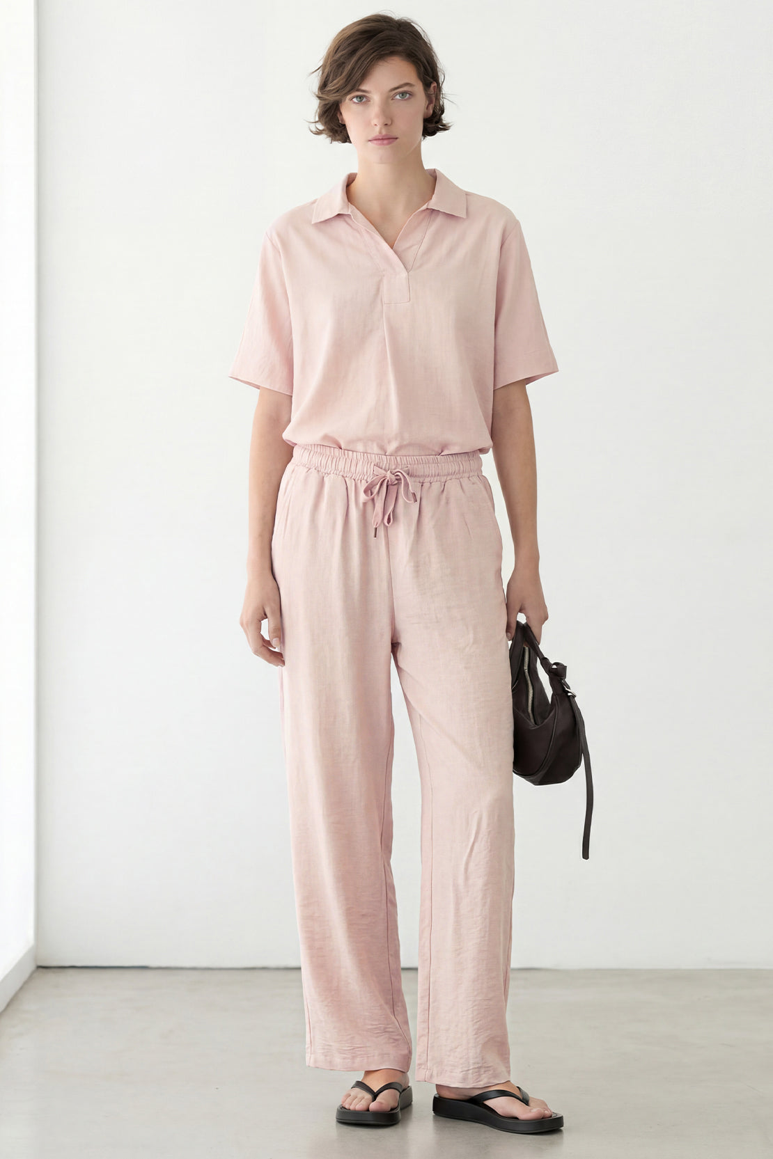 KOKO Cloud Muslin Relaxed Pants – light pink