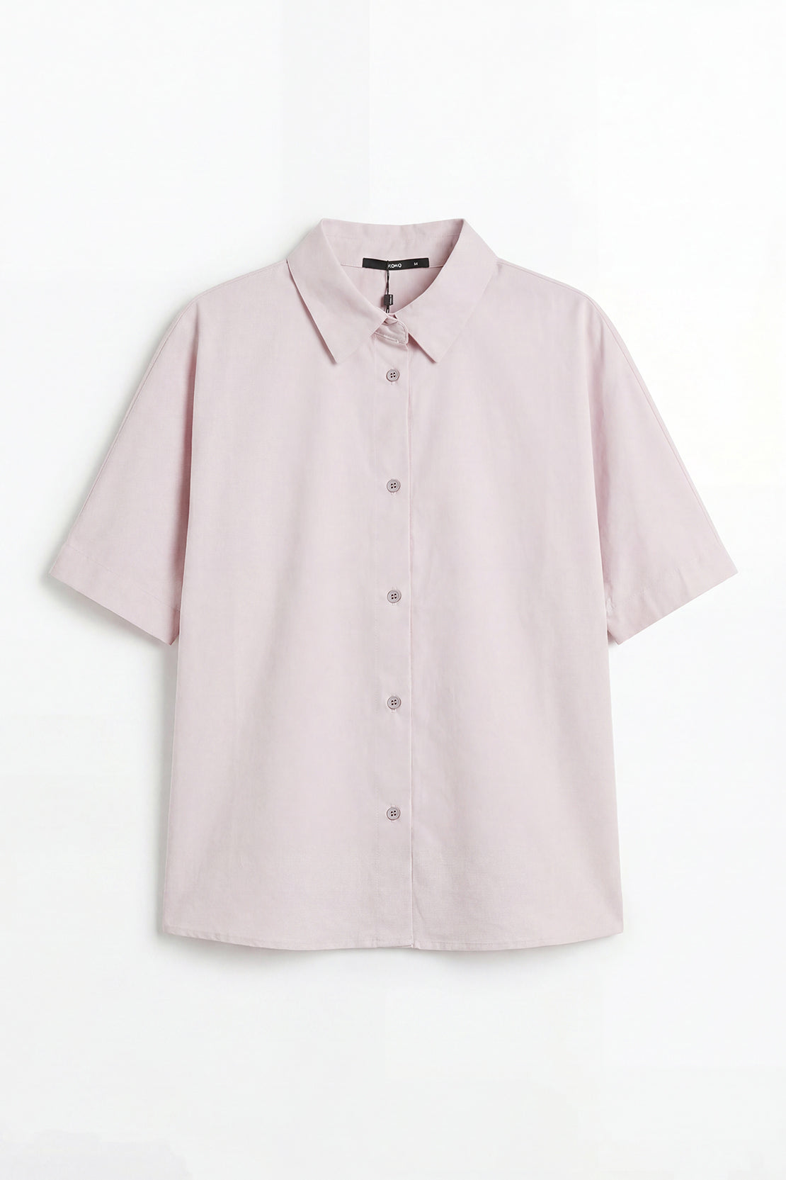 KOKO Air Woven Button-Down T-Shirt – Soft Pink