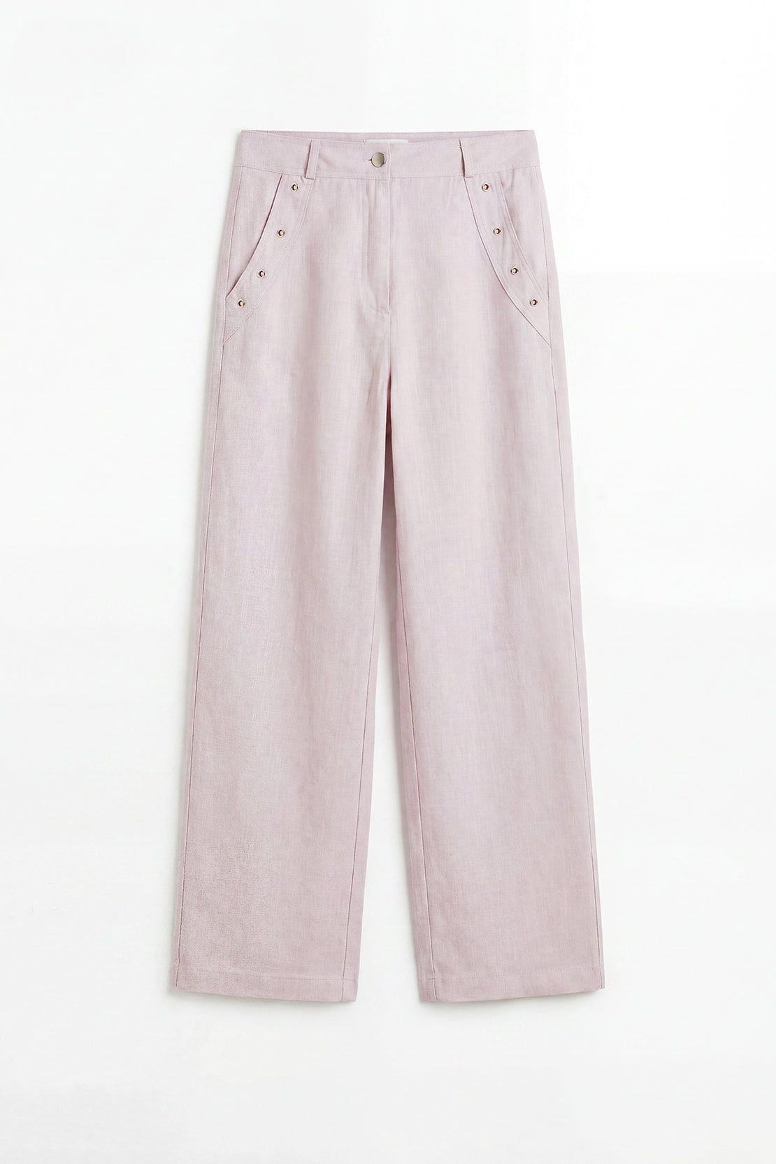 KOKO Structured Linen Zip-Up Top & Bottom – Lavender