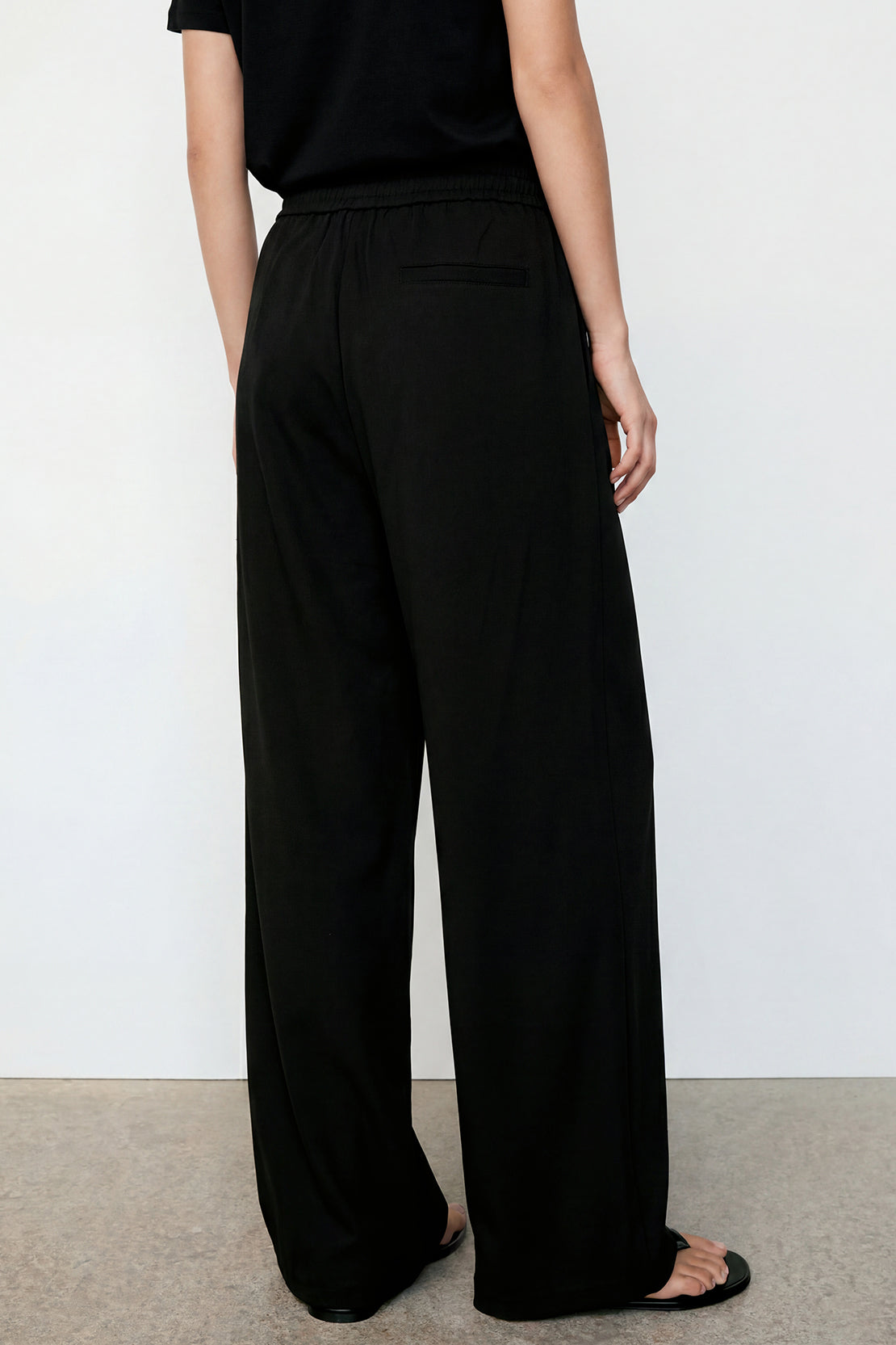 KOKO Neo Knit Wide-Leg Pants – Black