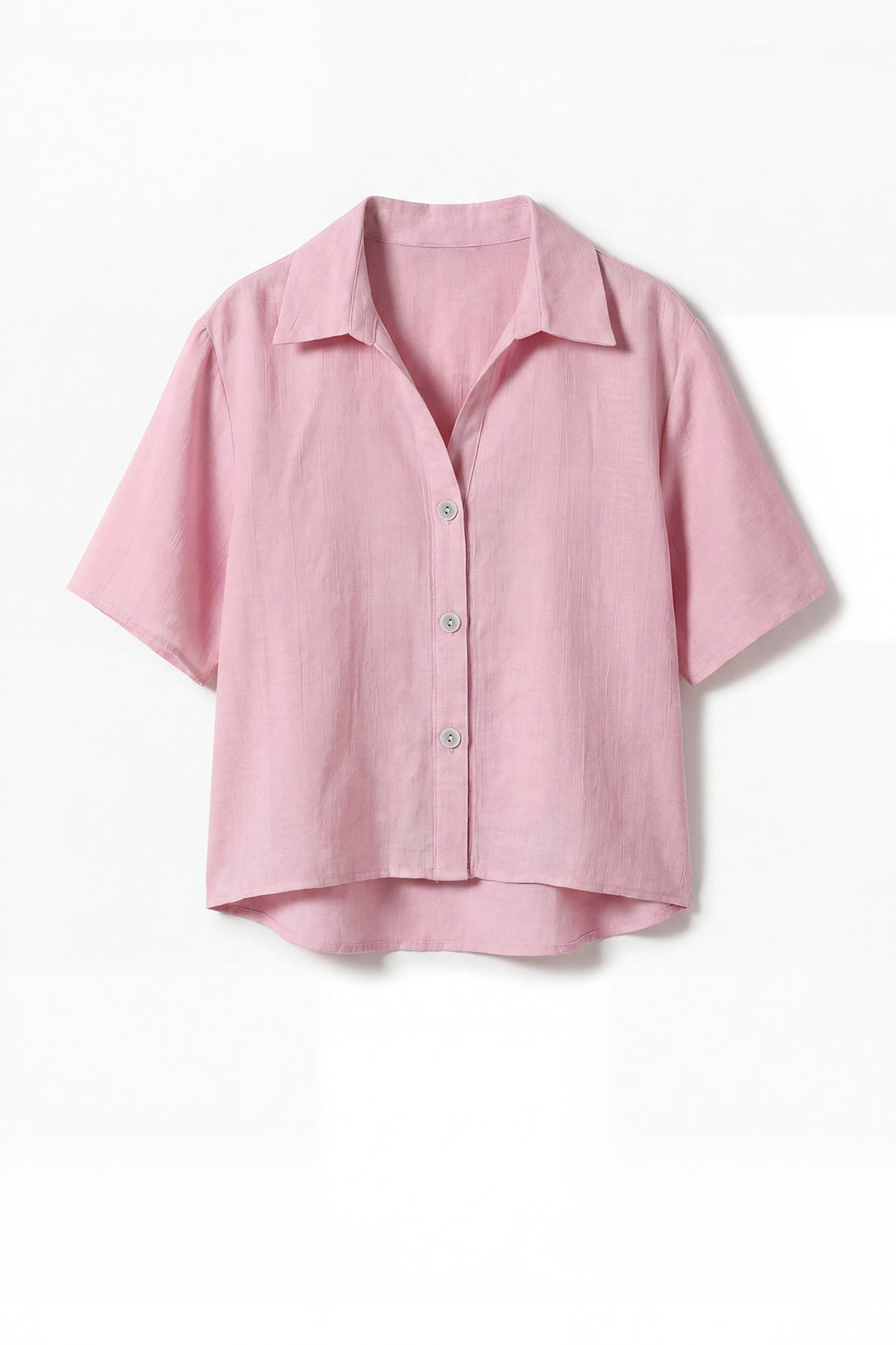 KOKO Aura Soft Button-Down Top – pink