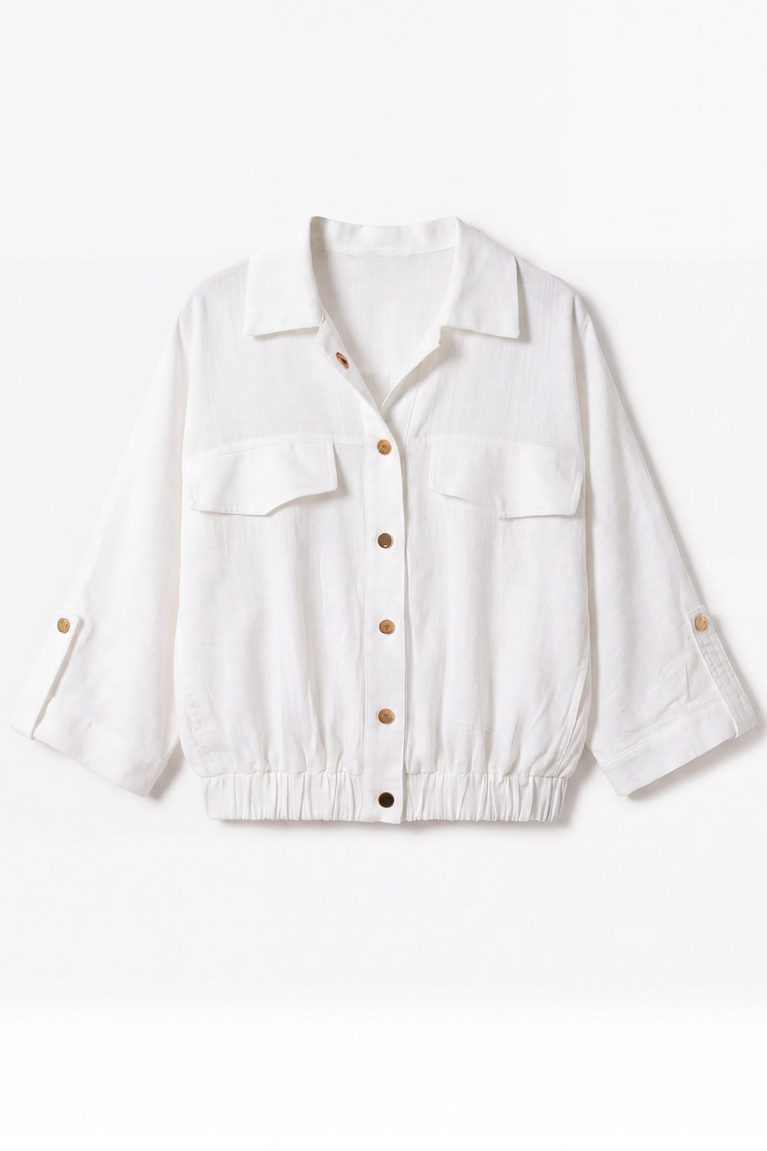 KOKO Mono Linen Button-Down Top – Off white