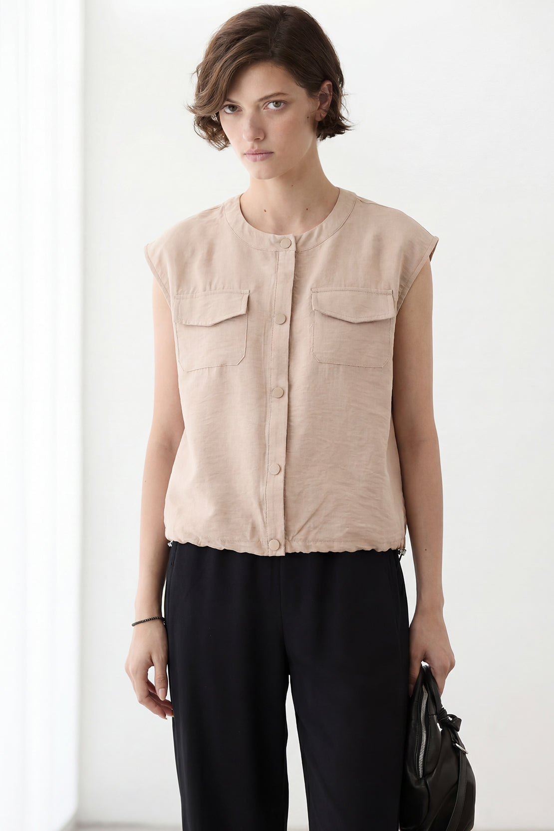 KOKO Mono Cloud Sleeveless Top – Apricot