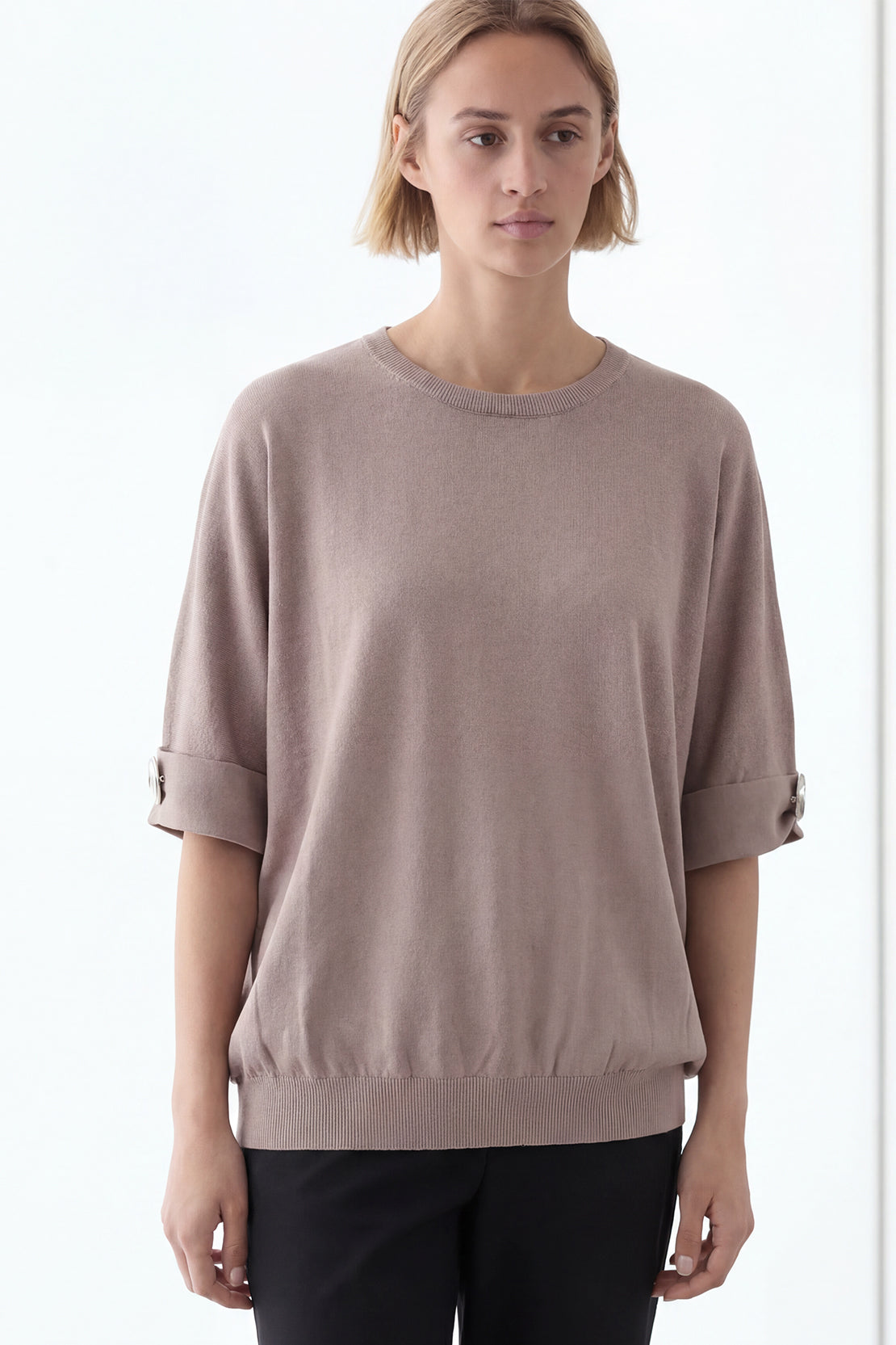KOKO Neo Mesh Relaxed Statement Top – Khaki