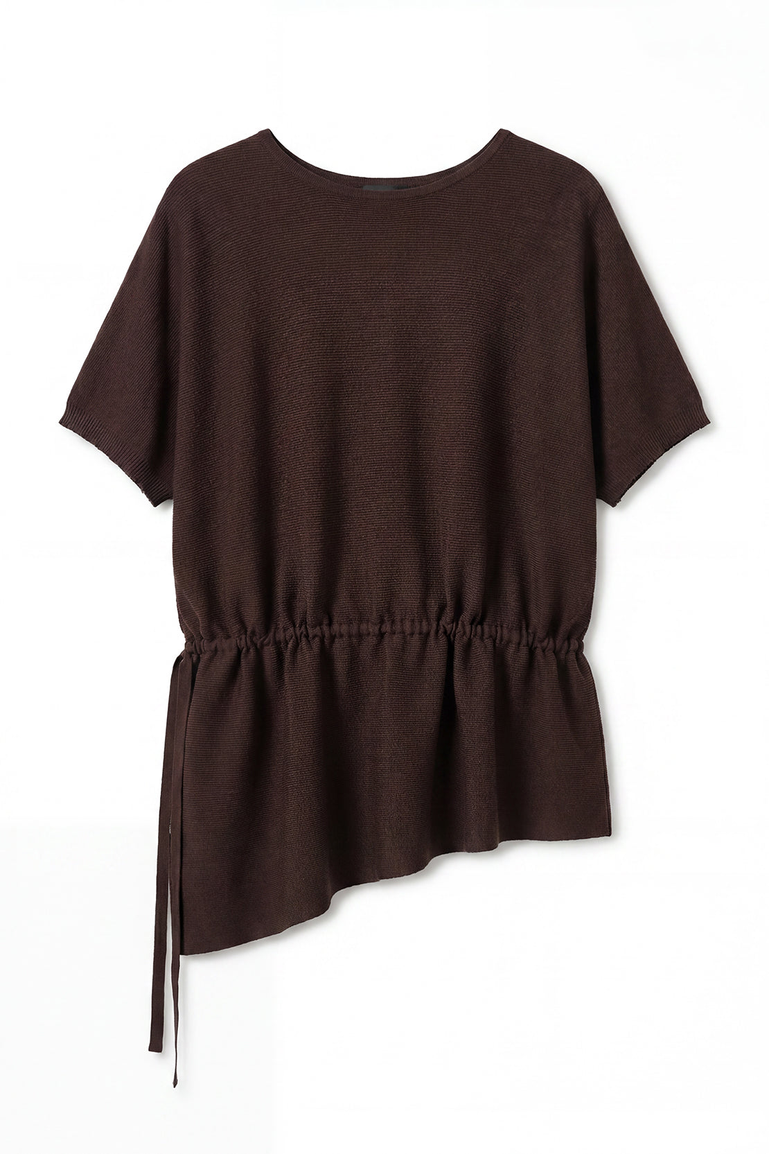 KOKO Ultra Mesh Relaxed Drawstring Top – Brown
