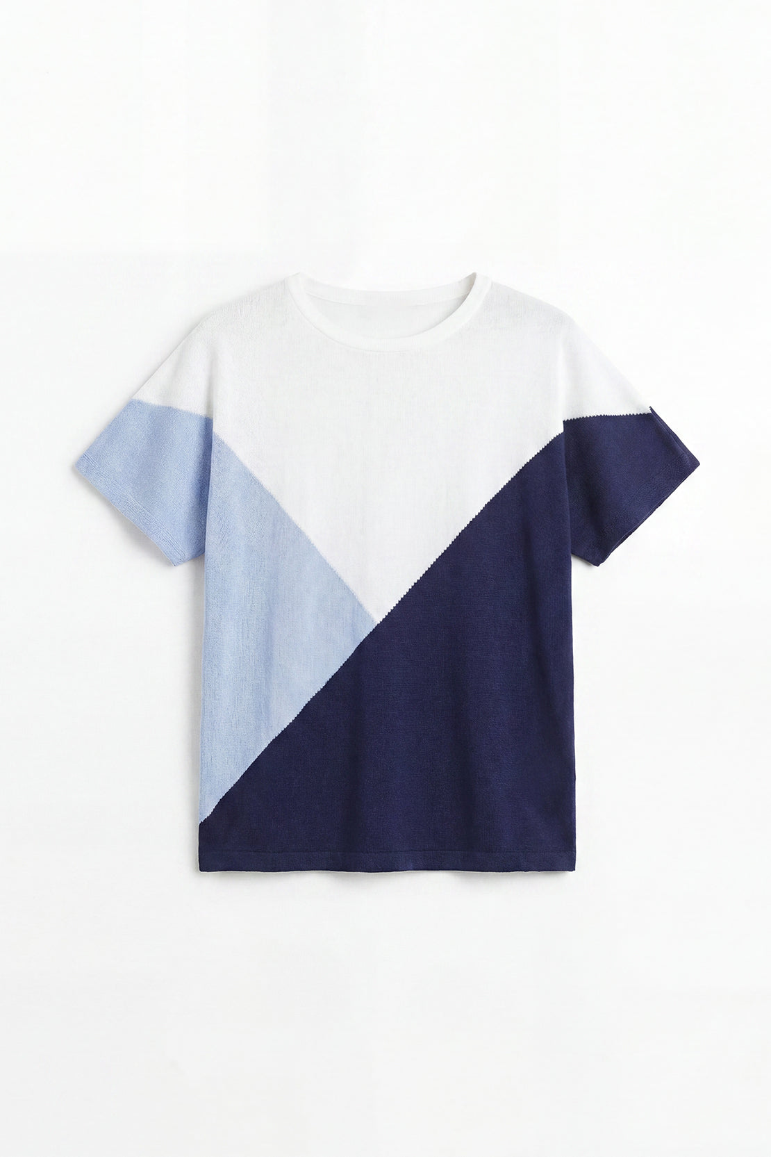 KOKO Drift Mesh Relaxed Crew Neck Top – Blue