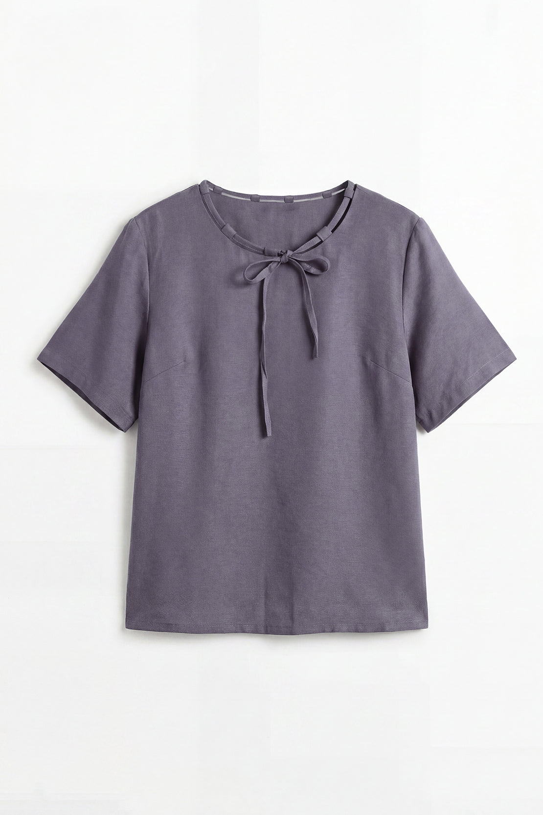 KOKO Nova Tie-Neck Top & Relaxed Trousers – Grey