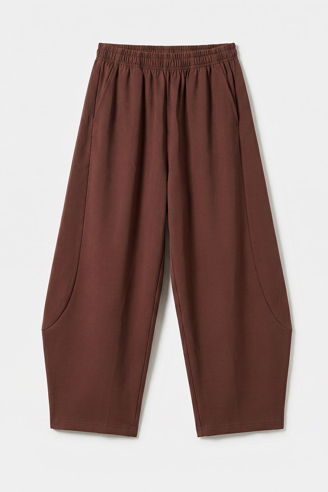 KOKO Modal Blend Relaxed Crop Pants – Brown