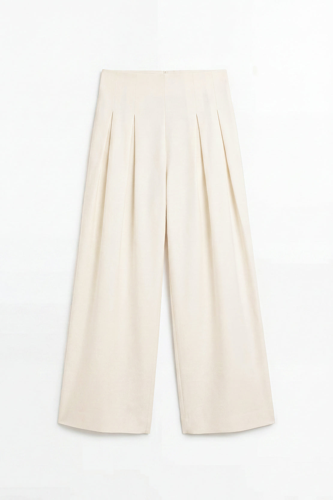 Koko Modal Roma Pleated Wide-Leg Bottom – Off-white