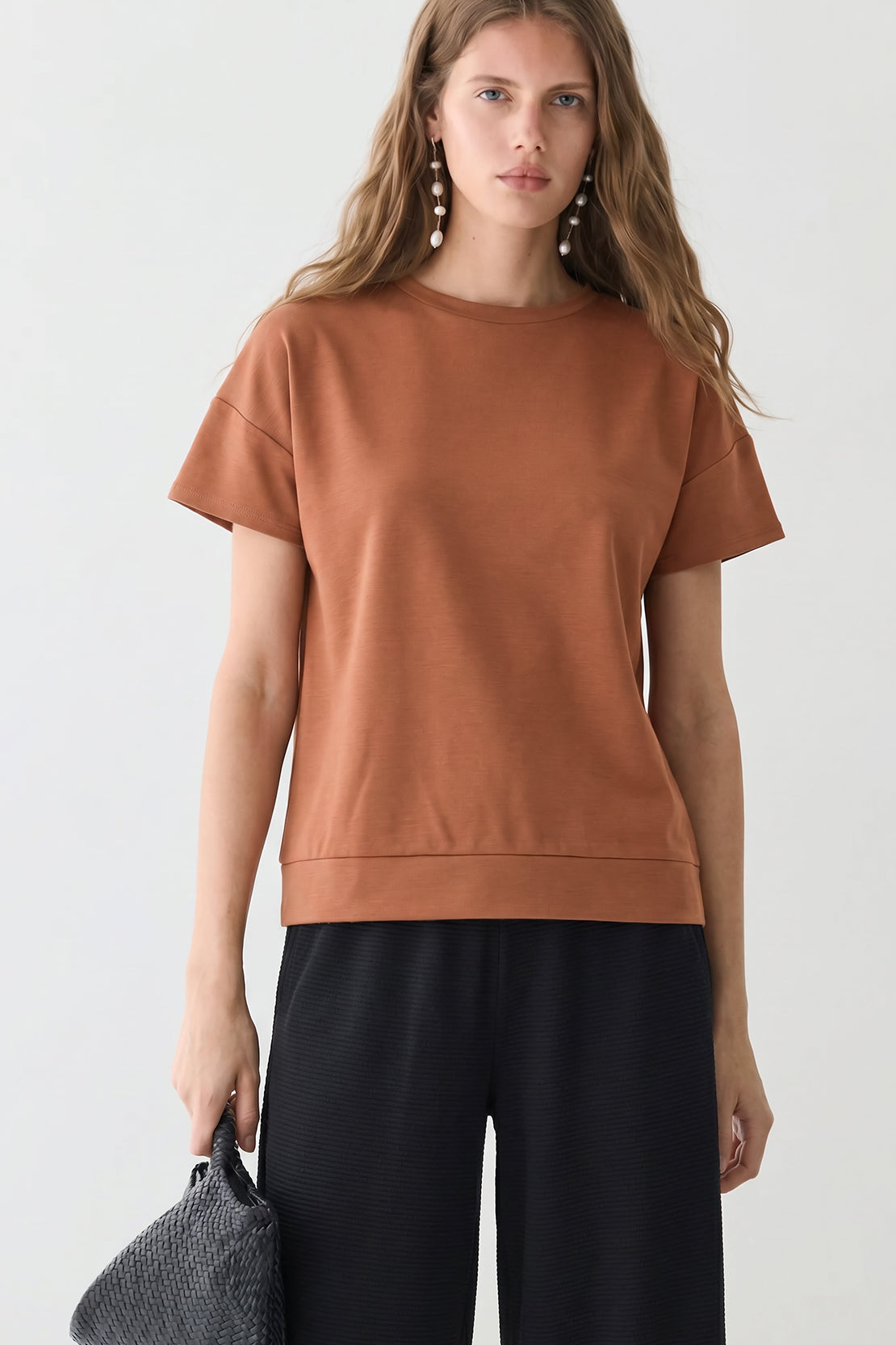 Koko Modal Roma Relaxed Top – Rust