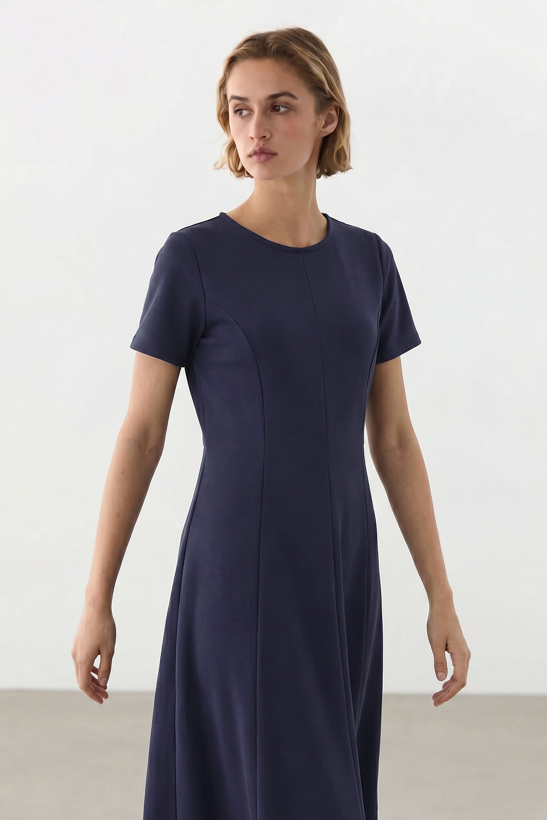 Koko Modal Midi Dress – Navy