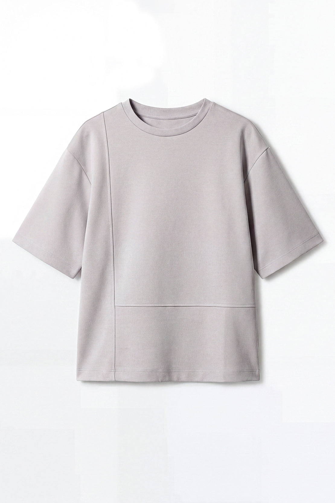 KOKO Modal Blend Minimalist Relaxed Top – Soft Grey & Navy