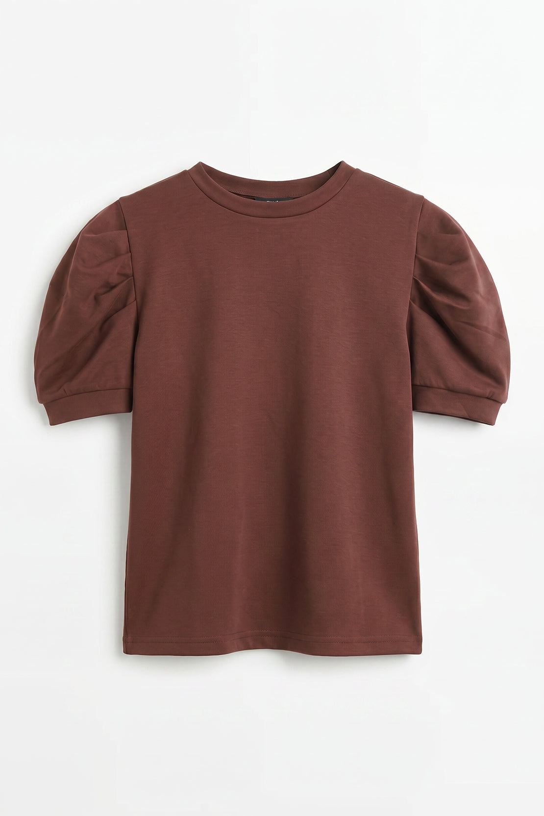 Koko Modal Puff Sleeve Top – Brown