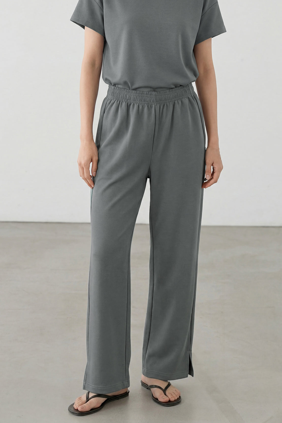 KOKO Modal Wide-Leg Bottom – Dark Grey