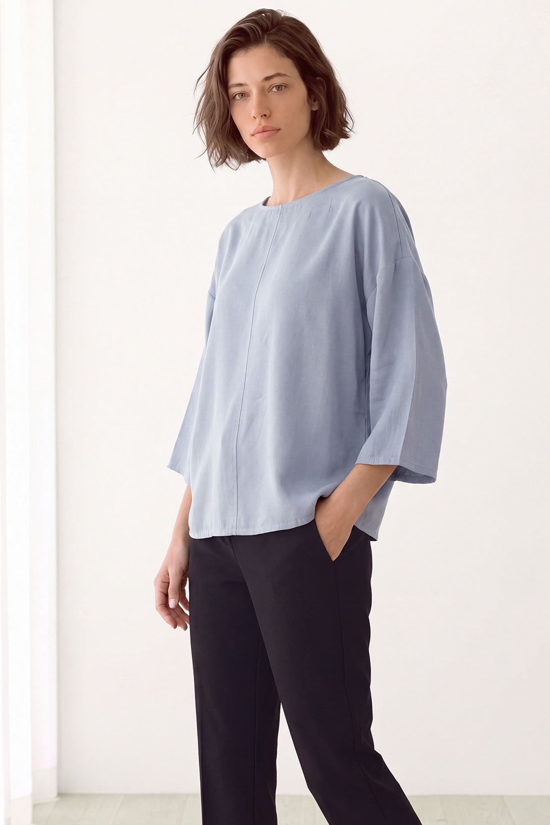 KOKO Cloud Lyo-Nature Boat Neck Quarter Sleeve Top