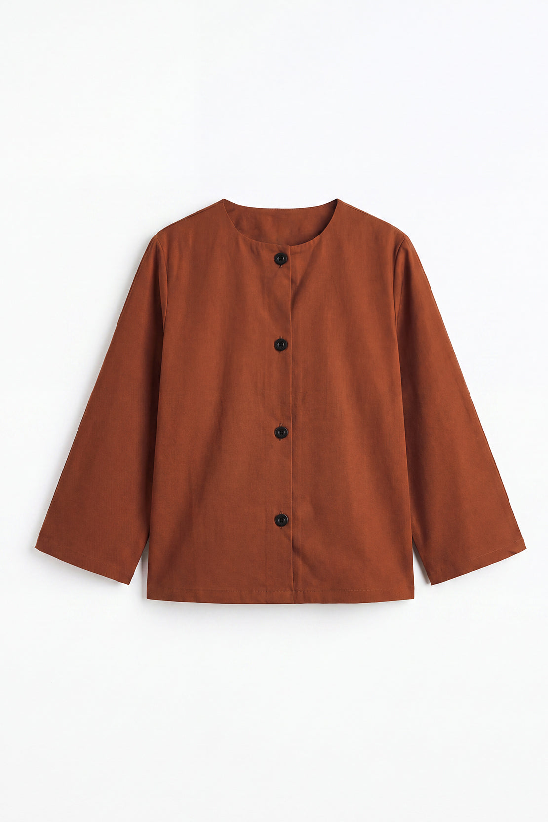 KOKO Air Teck Button Front Shirt – Brown