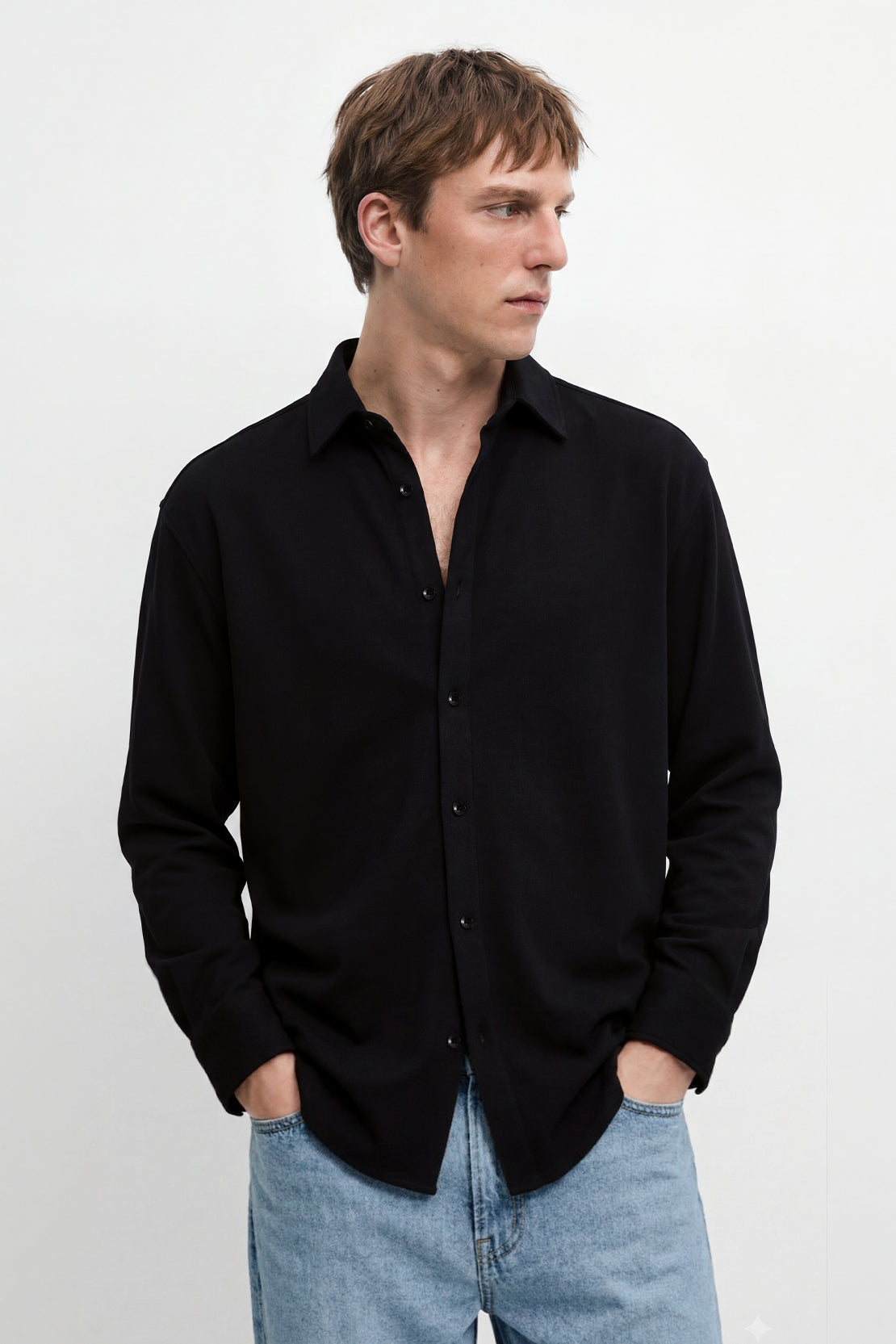 KOKO Sheen Modal Shirt – Black