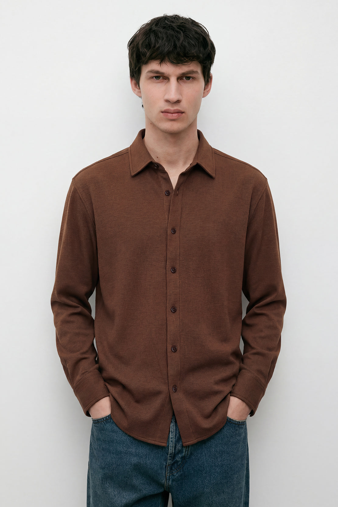 KOKO Sheen Modal Shirt – Brown