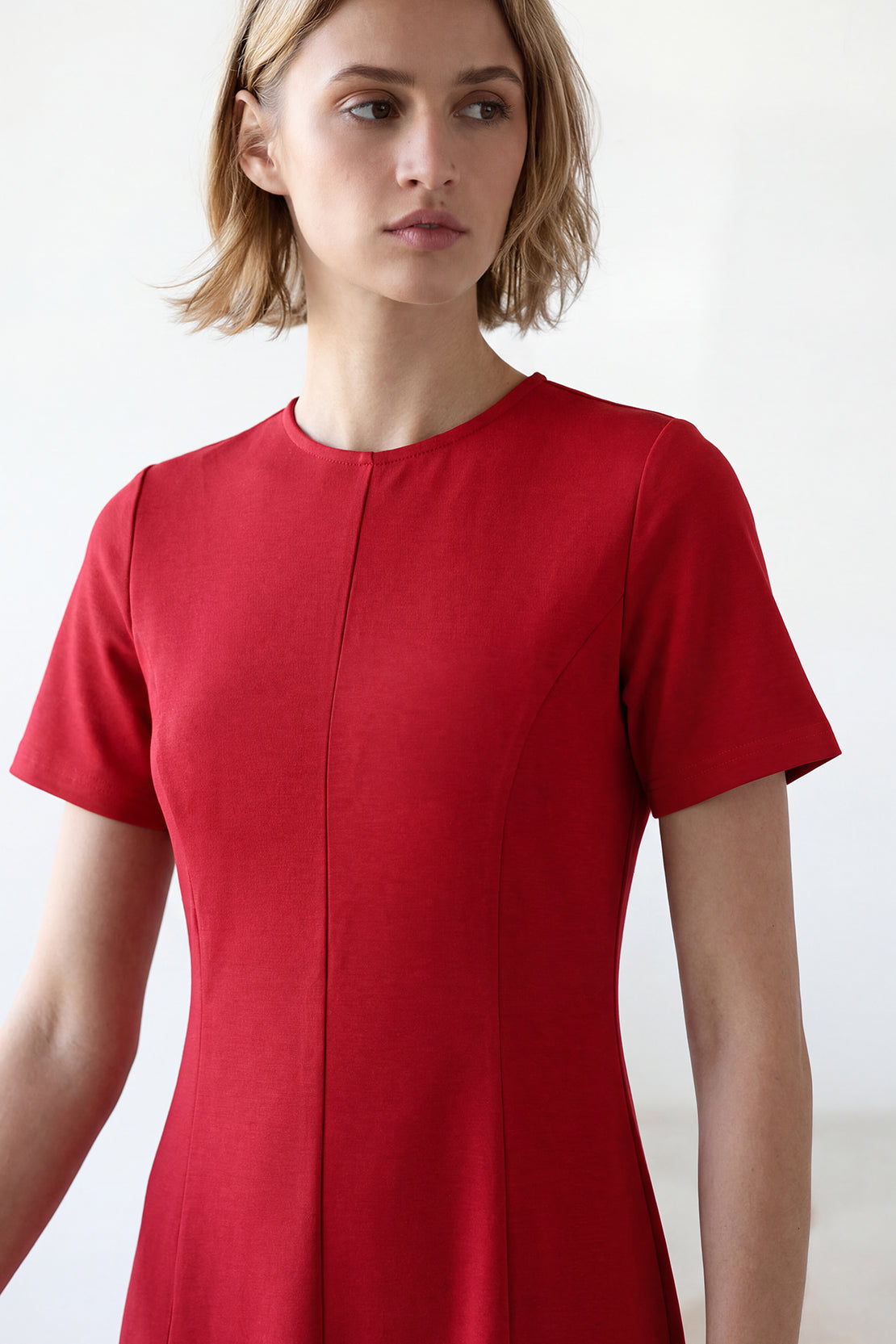 KOKO Sheen Modal Dress – Red
