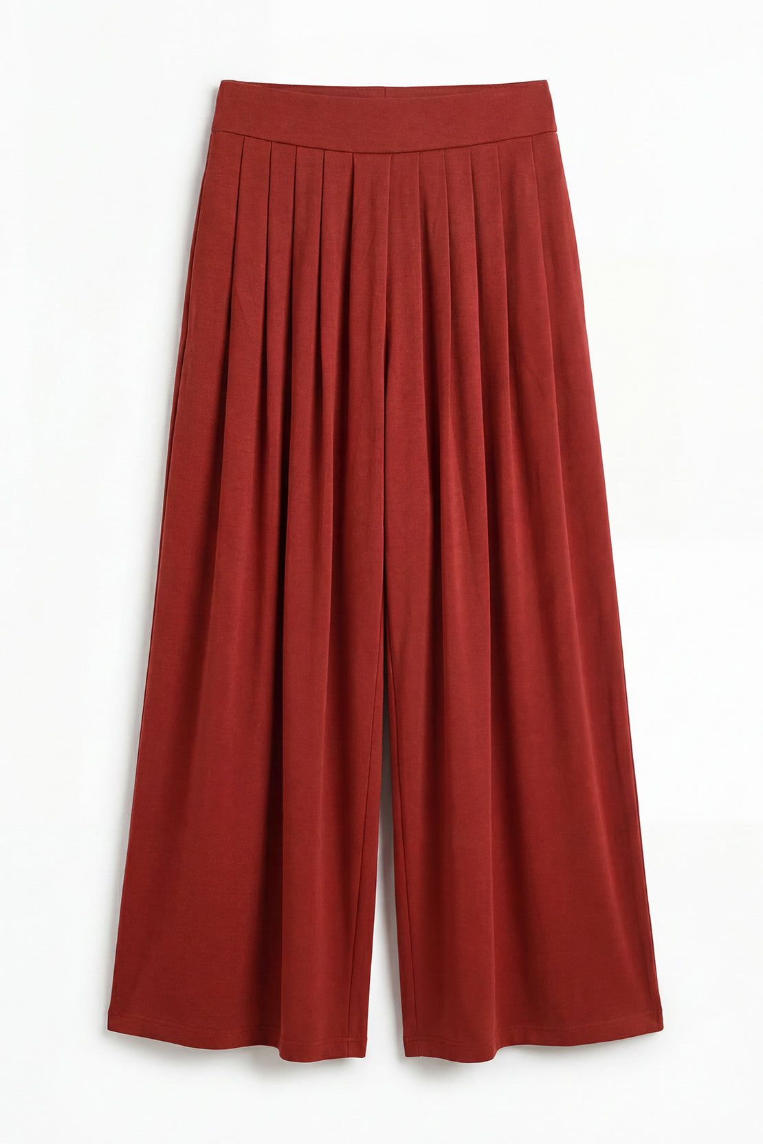 KOKO Modal Blend Pleated Wide-Leg Pants – Maple