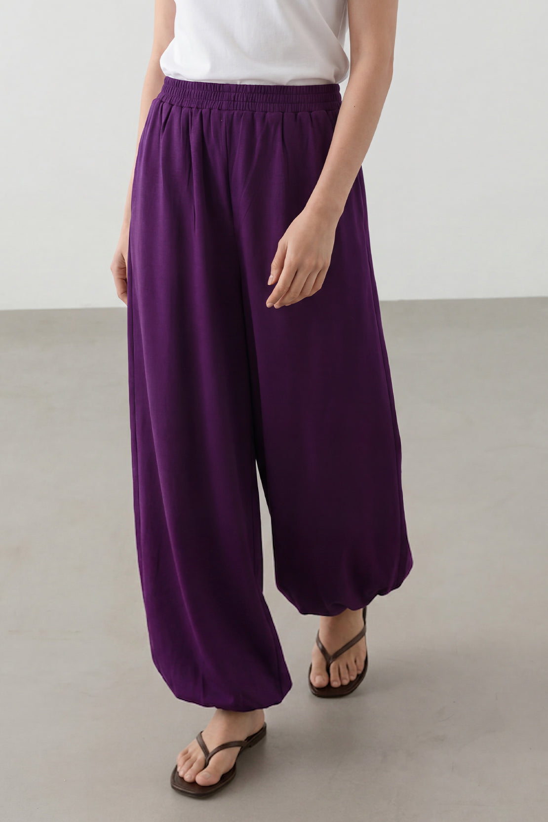 KOKO Modal Blend Balloon Pants – Purple