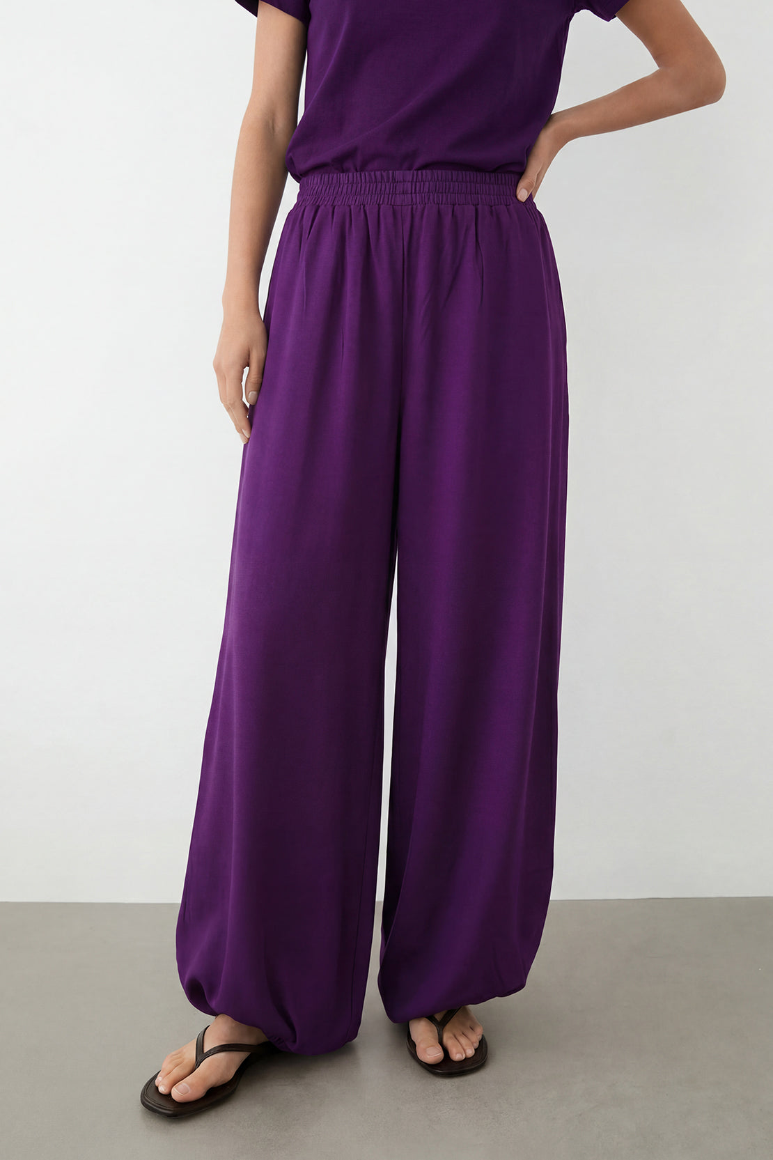 KOKO Modal Blend Balloon Pants – Purple