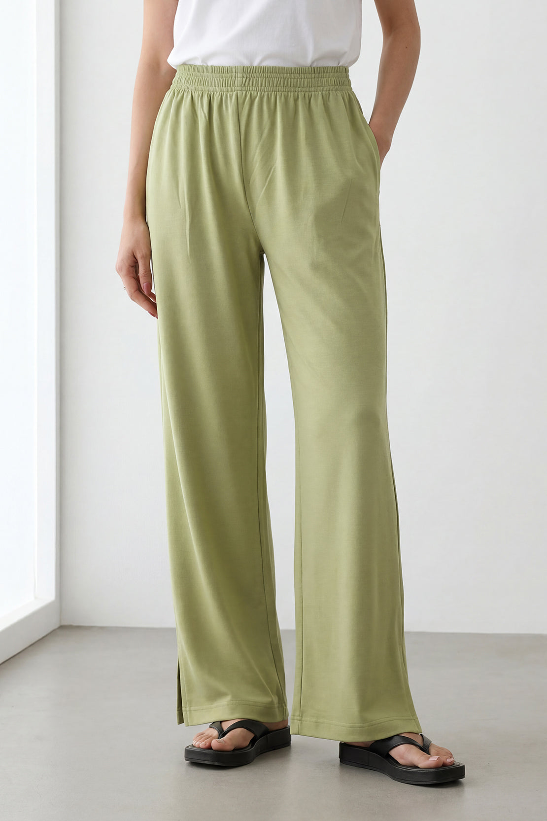 KOKO Modal Blend Effortless Pants – Green