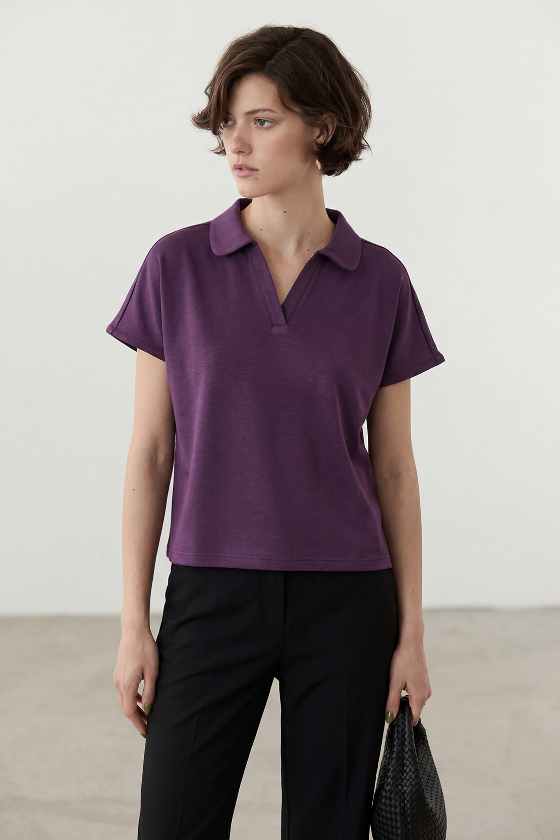 KOKO Modal Blend V-Neck Top – Royal Purple