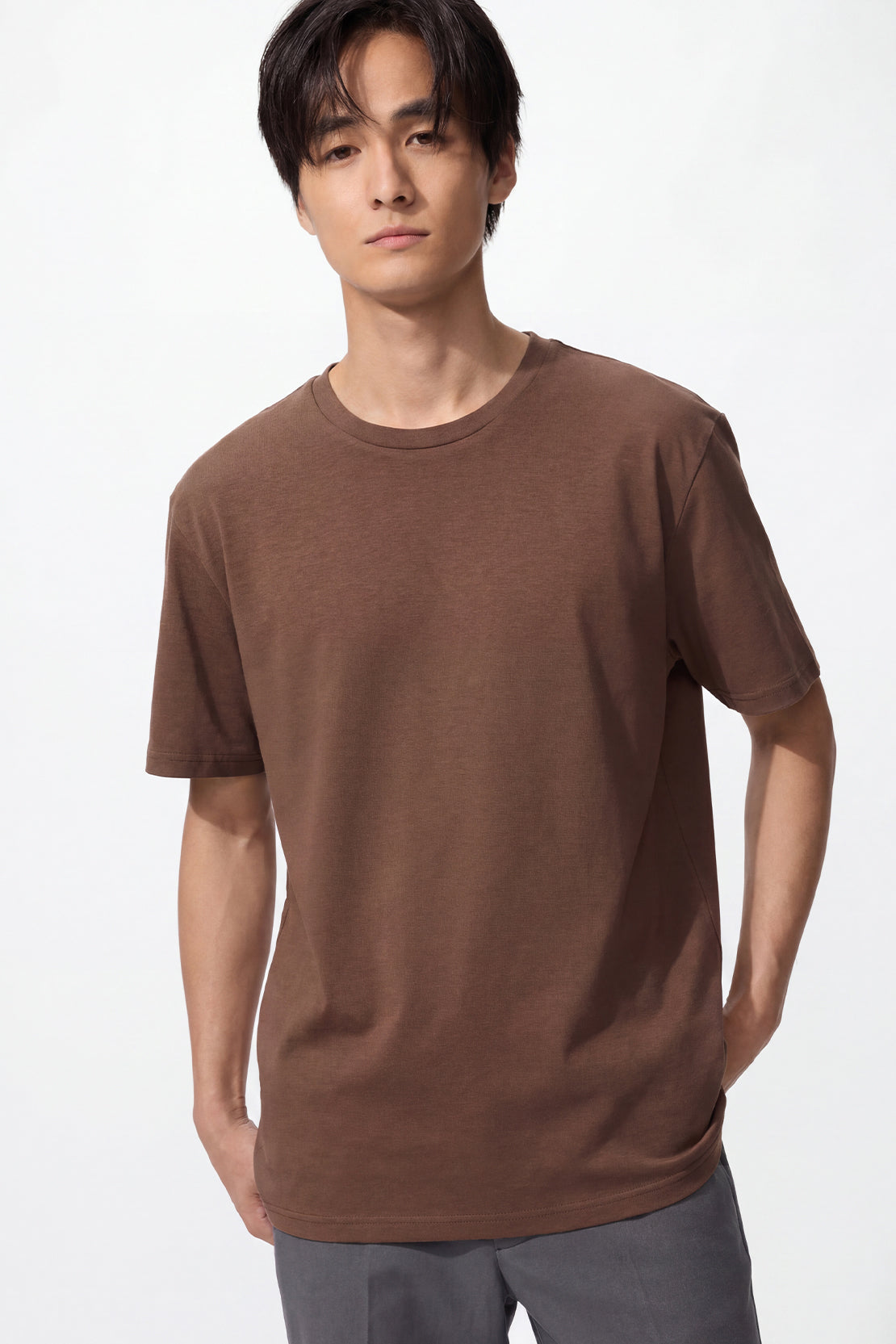 KOKO Modal Blend Drop Shoulder Tee – Taupe