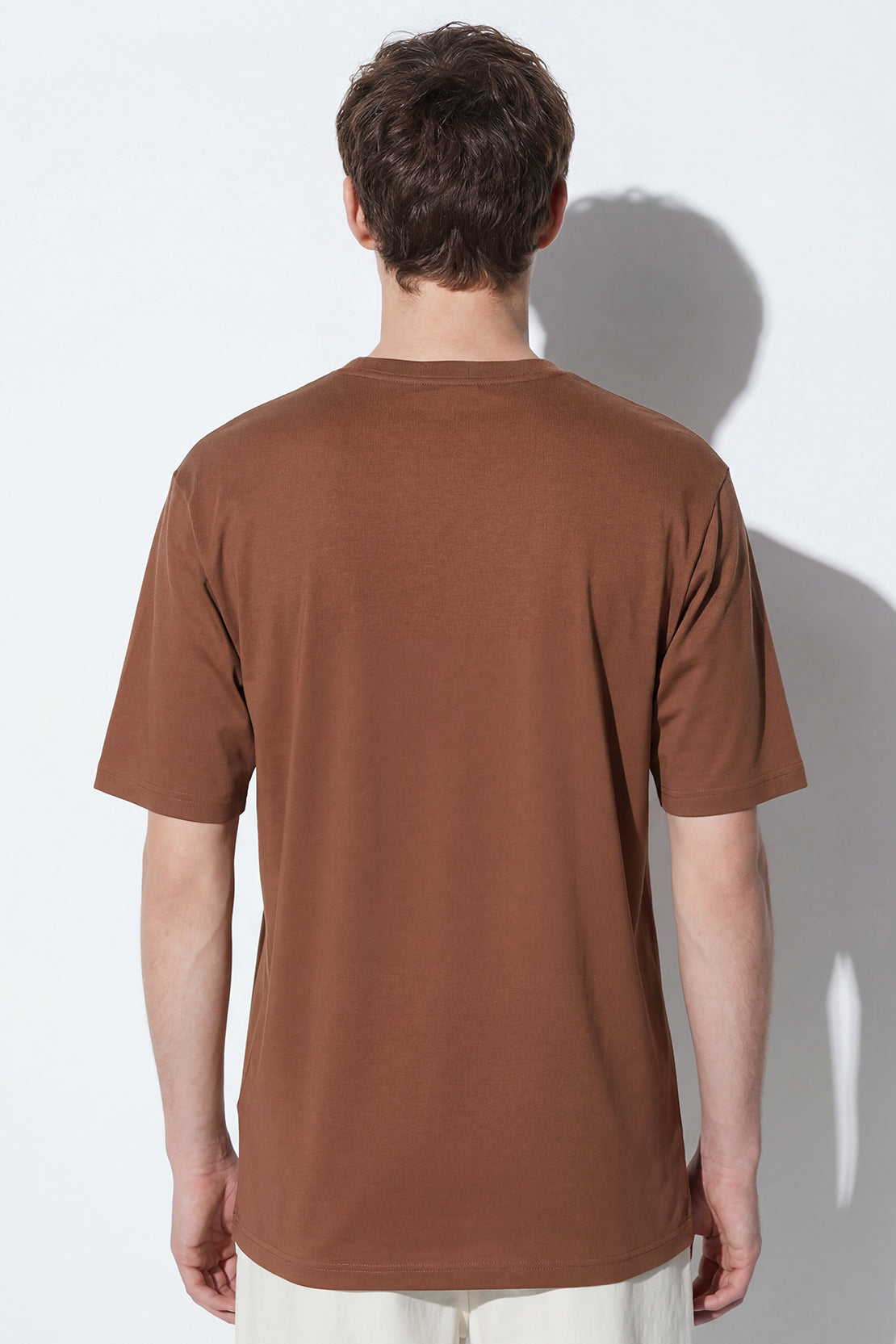 KOKO Air Weave Drop Shoulder T-Shirt – Brown